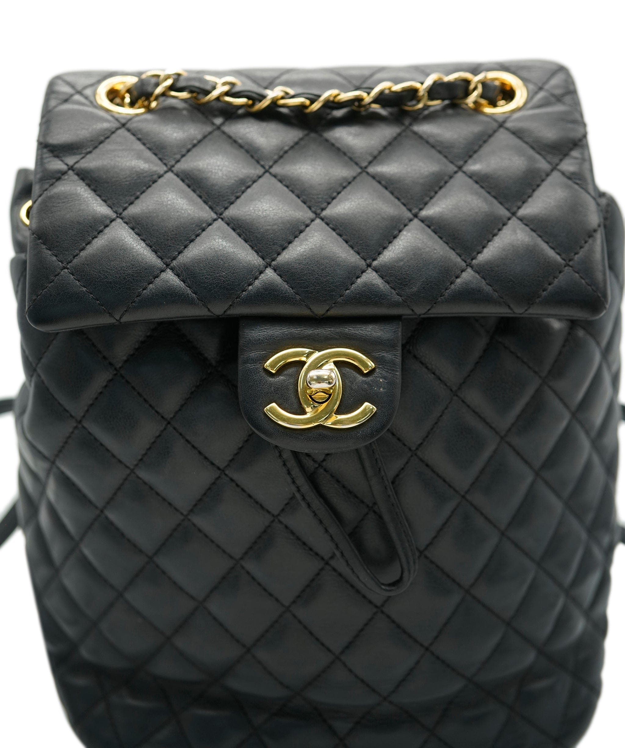 Chanel Chanel Black Quilted Lambskin Urban Spirit Backpack ABC0803