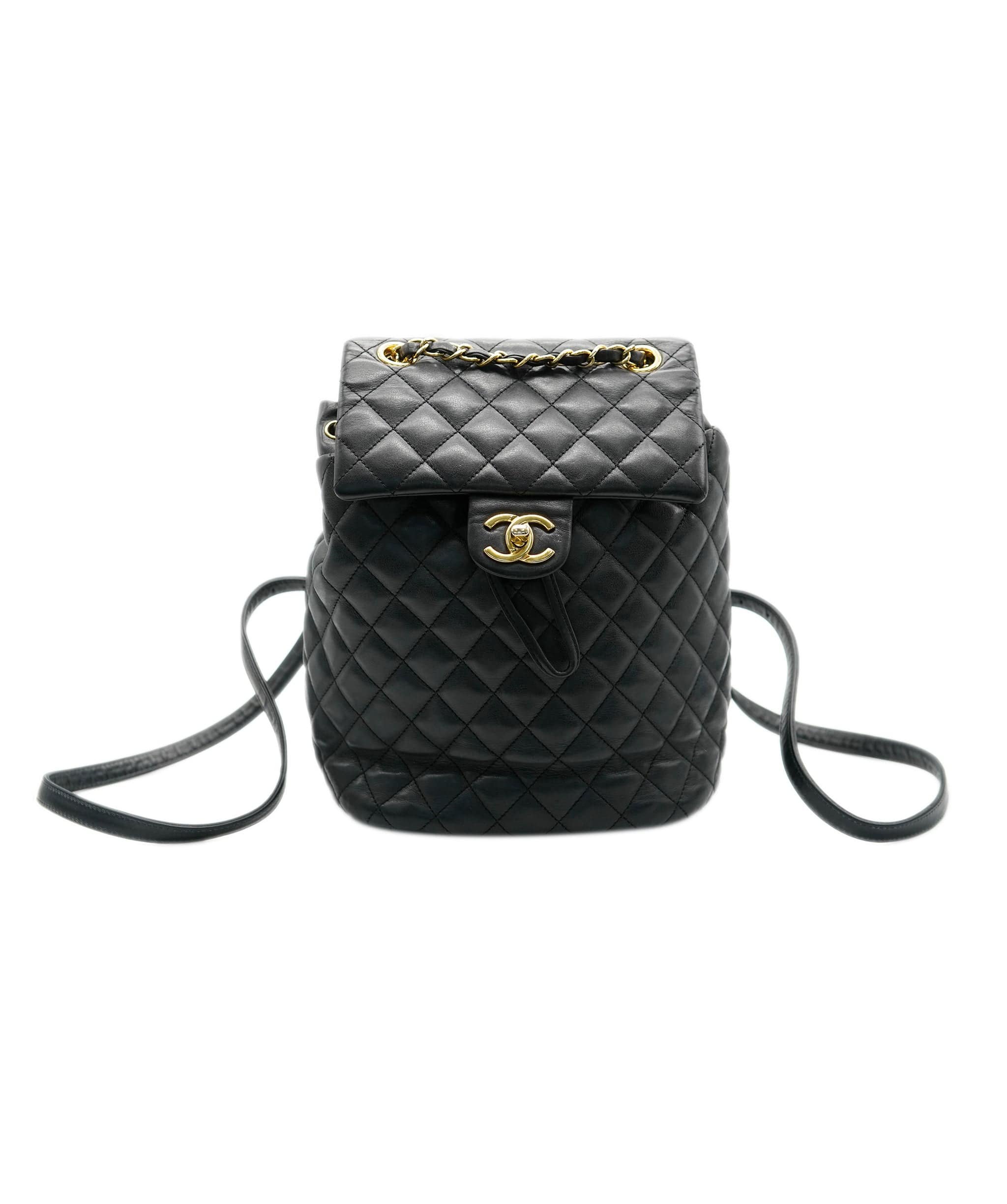 Chanel Chanel Black Quilted Lambskin Urban Spirit Backpack ABC0803