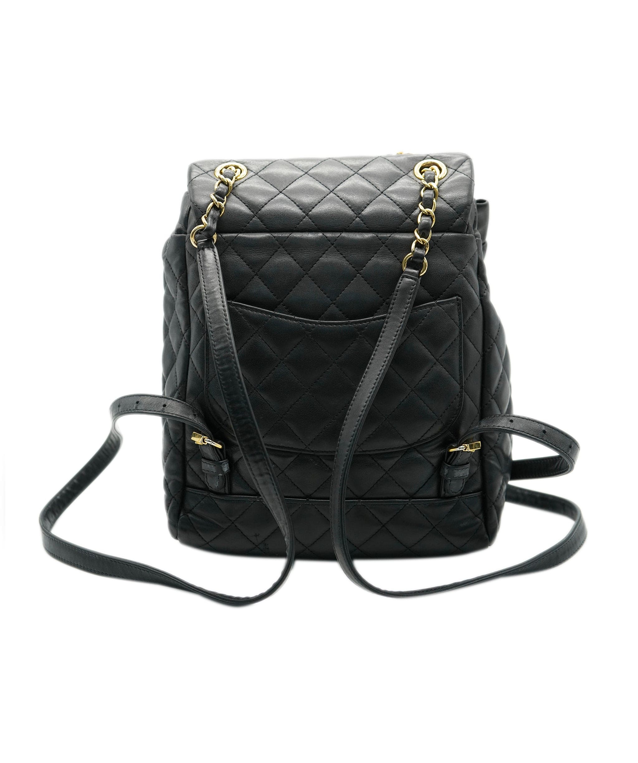 Chanel Chanel Black Quilted Lambskin Urban Spirit Backpack ABC0803