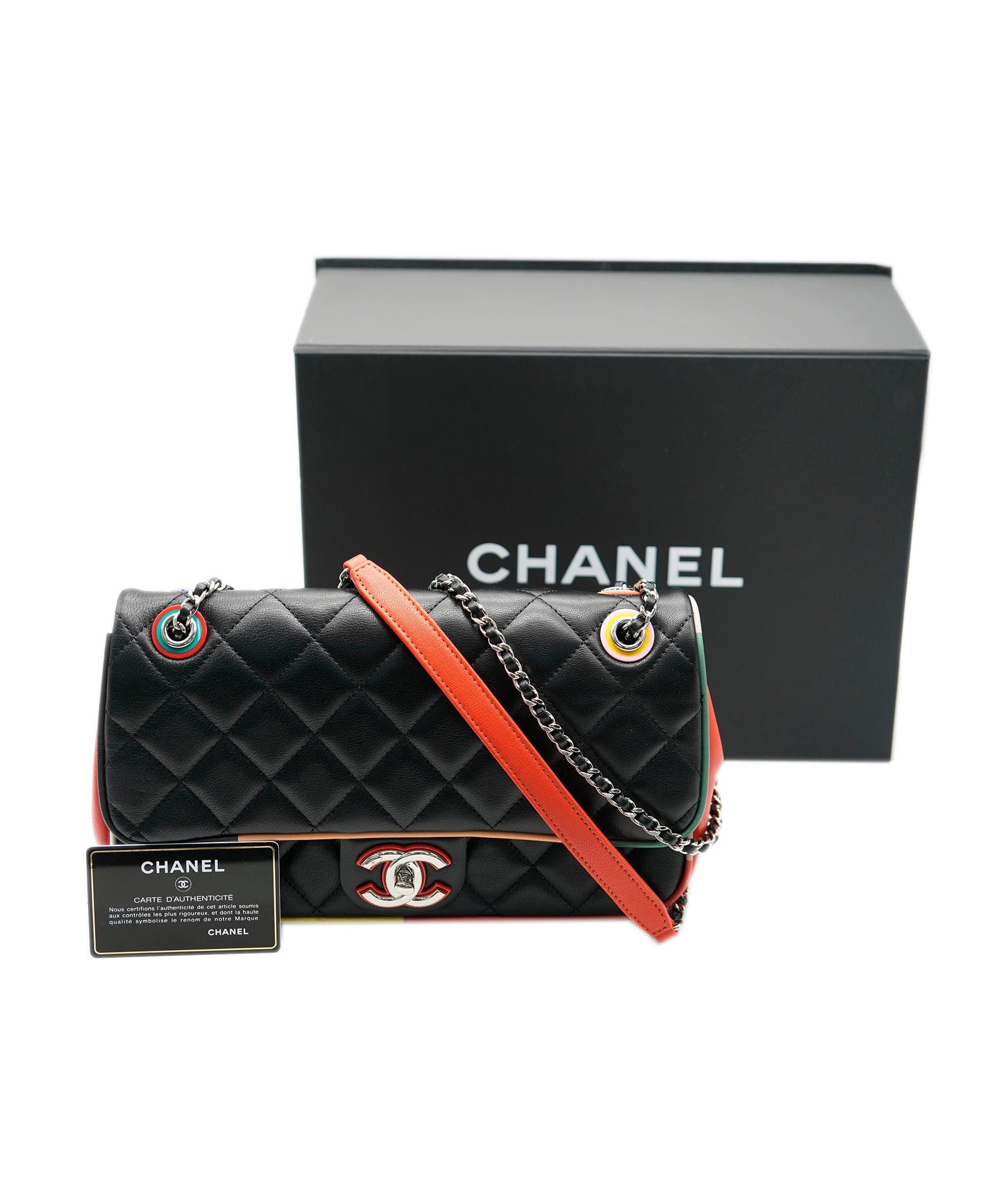 Chanel Chanel Black Small Plexiglass Cuba Colour Single Flap ALC0867