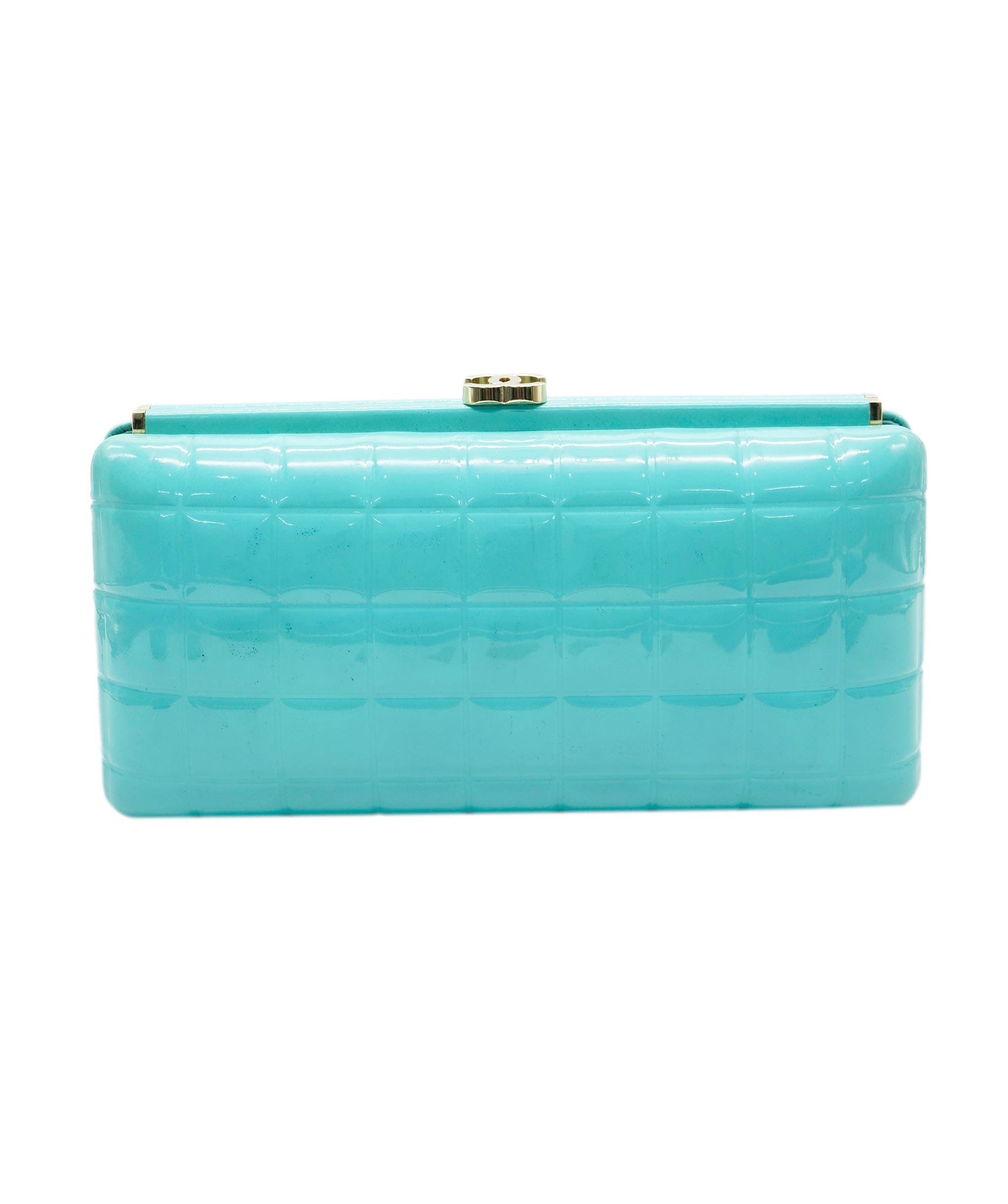 Chanel Chanel Blue Patent Clutch Bag  ALC1280