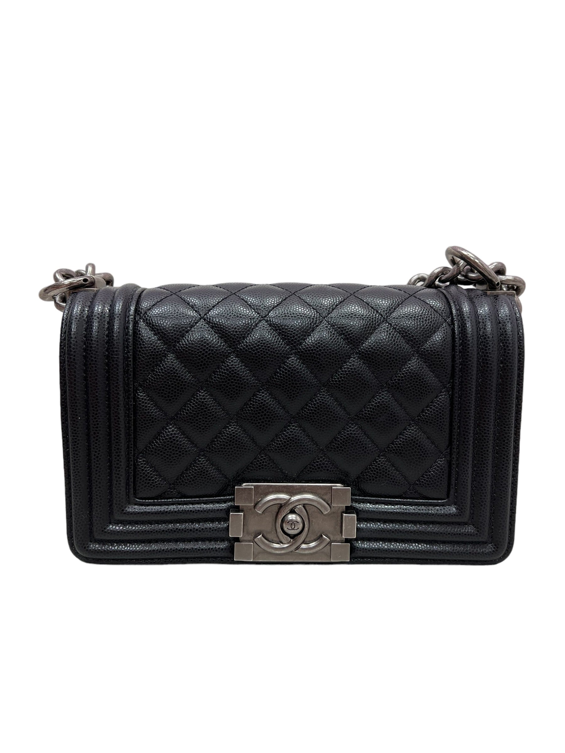 Chanel Chanel Boy Small Black Caviar RHW #28 SKC1584