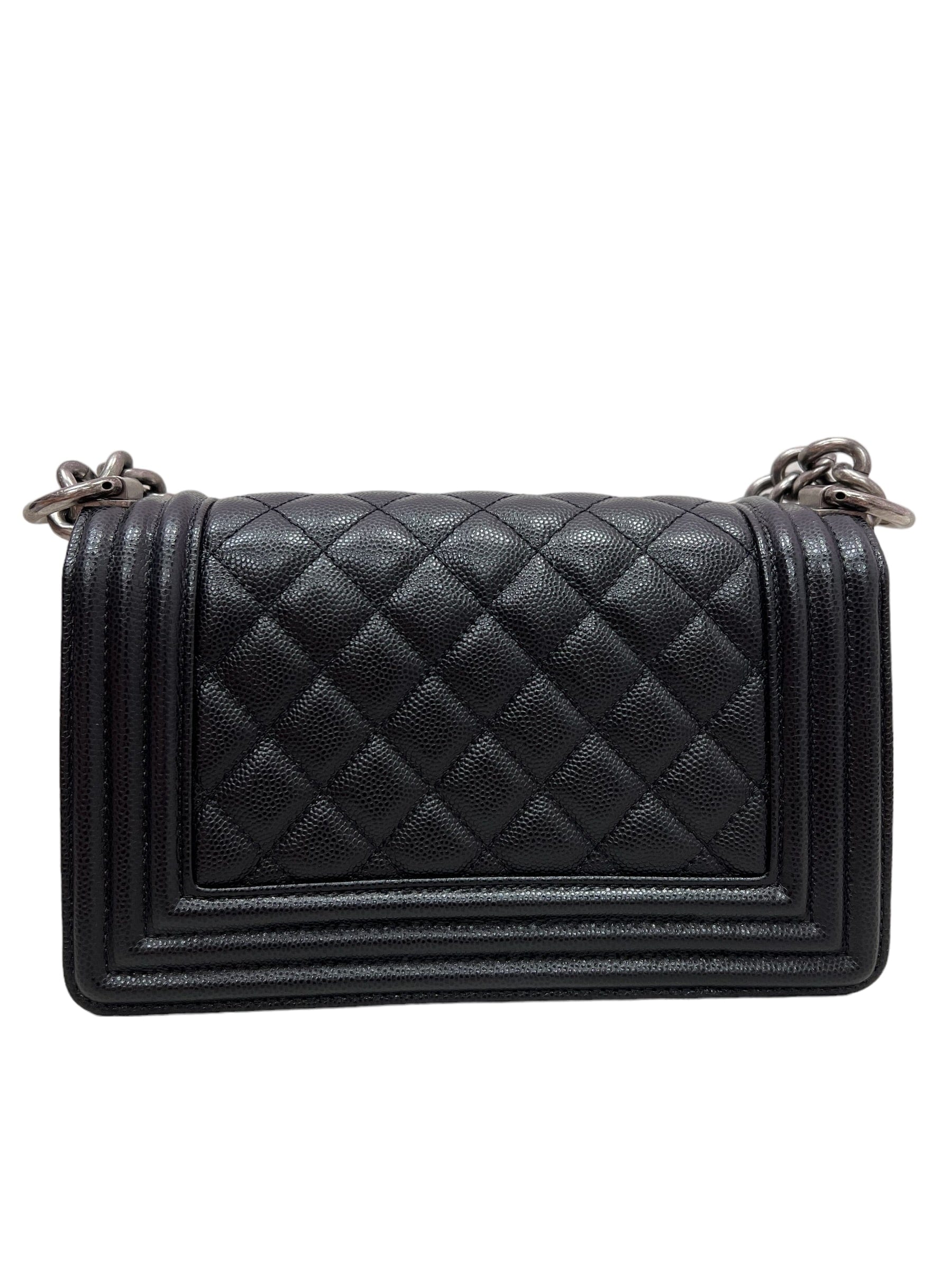 Chanel Chanel Boy Small Black Caviar RHW #28 SKC1584