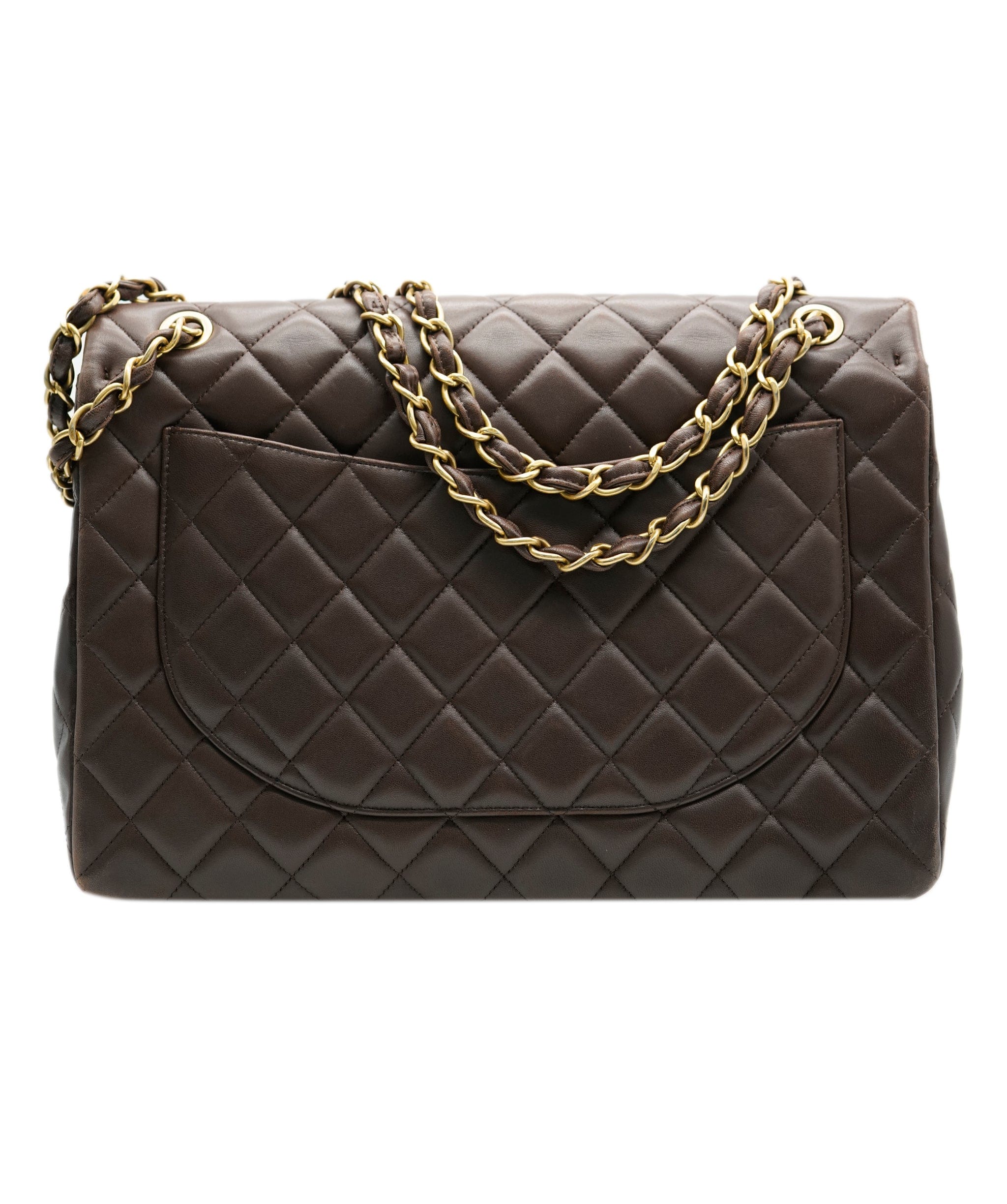 Chanel Chanel Brown Lambskin Maxi Flap Bag ASC4201