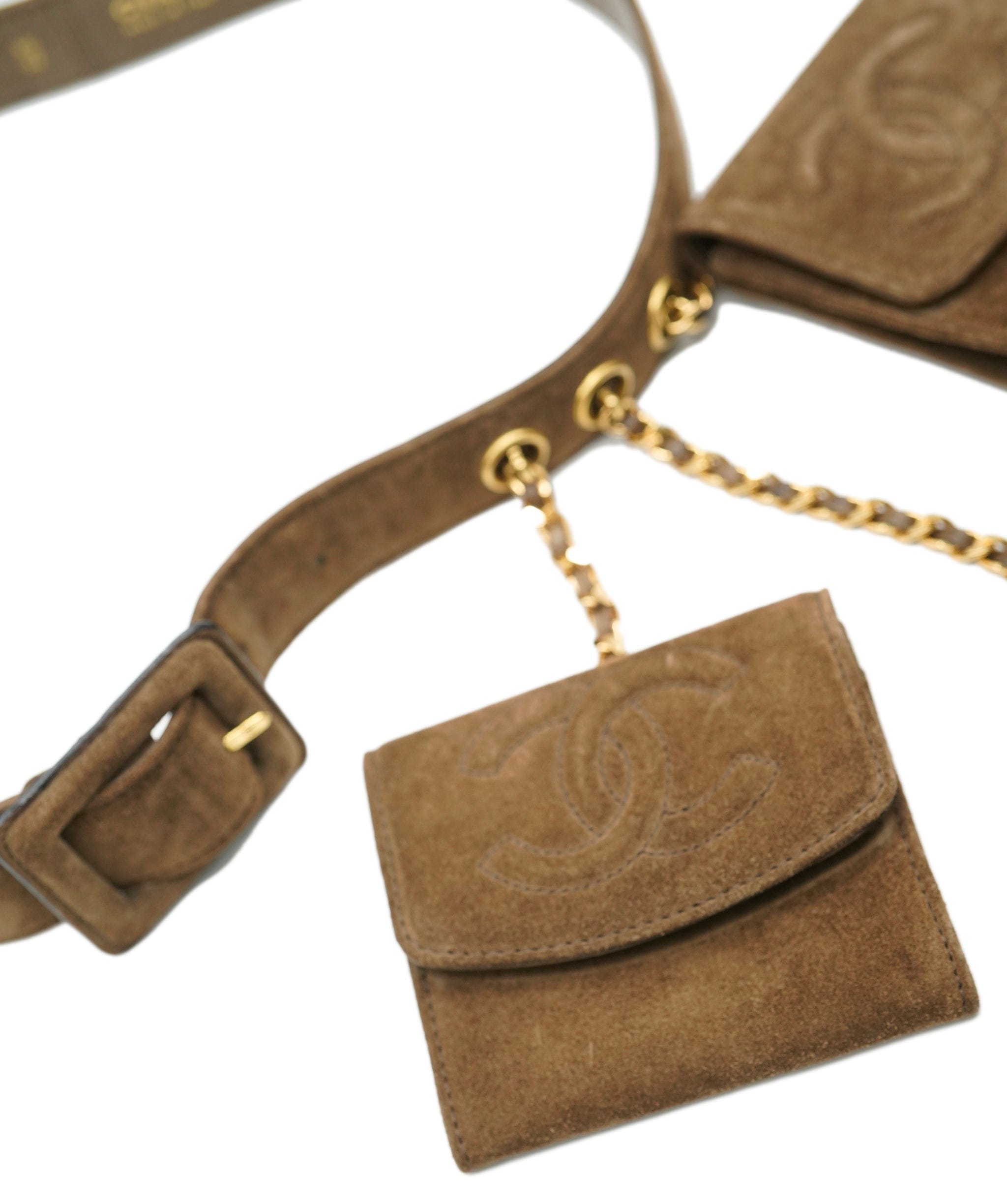 Chanel Chanel brown suede belt bag AJL0175