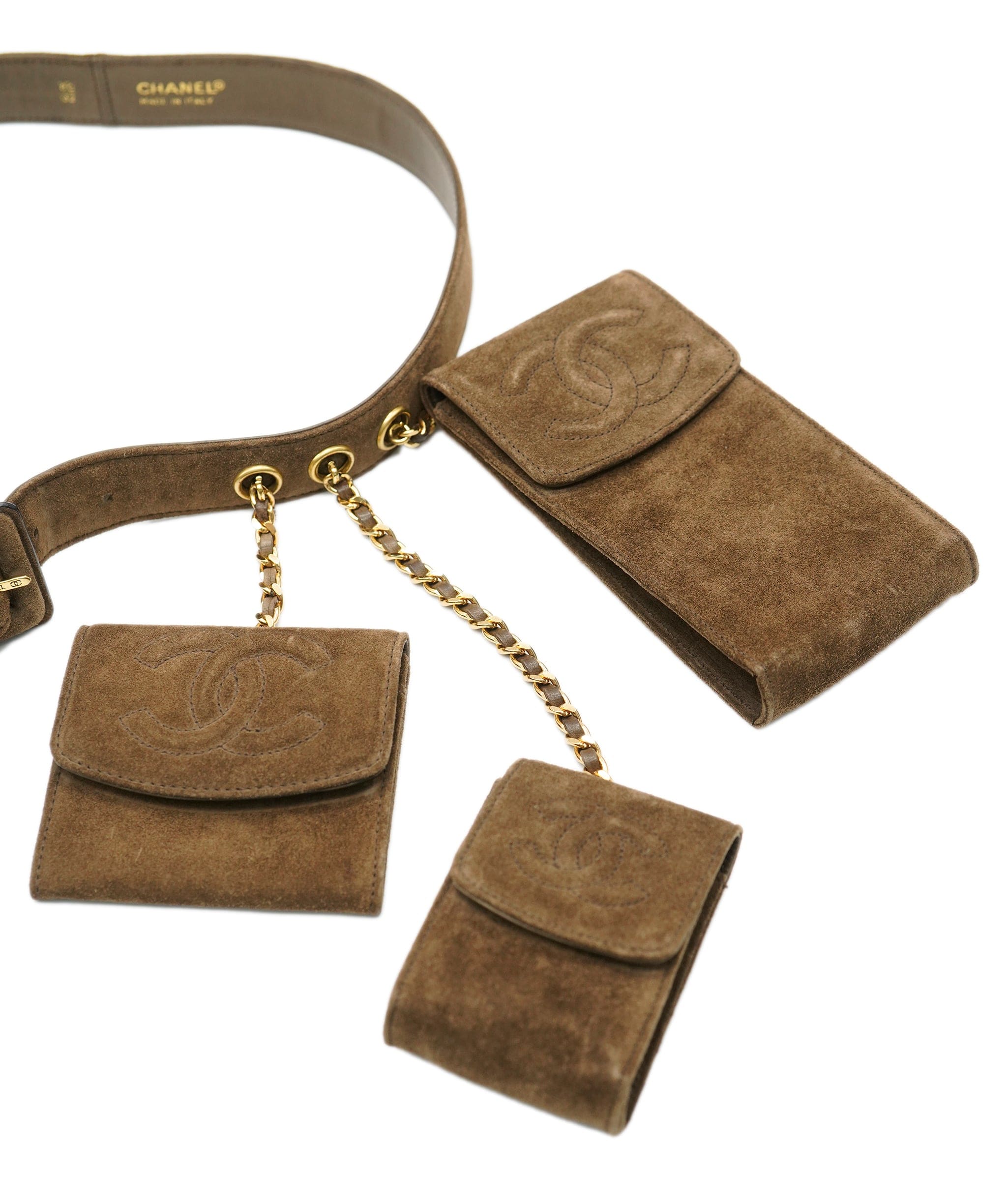 Chanel Chanel brown suede belt bag AJL0175