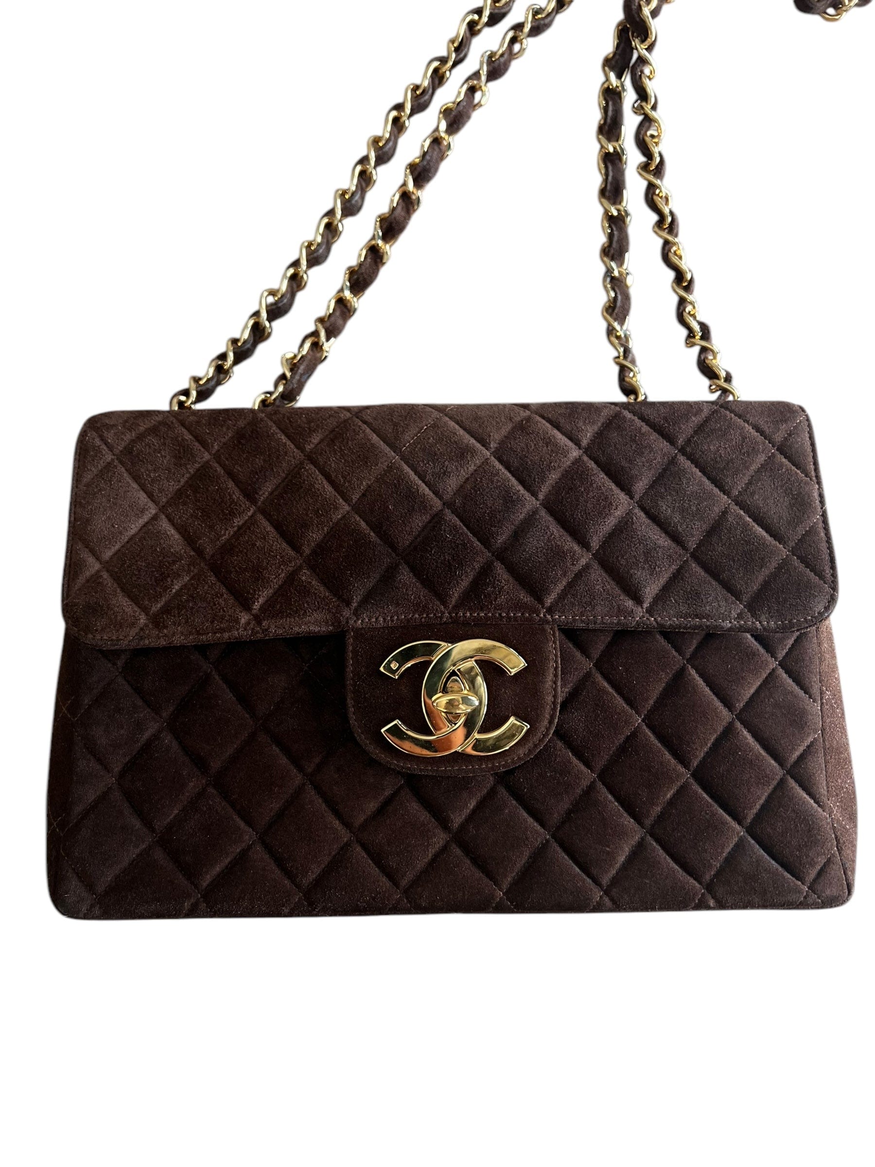 Chanel Chanel Brown Suede Jumbo DXBK0132