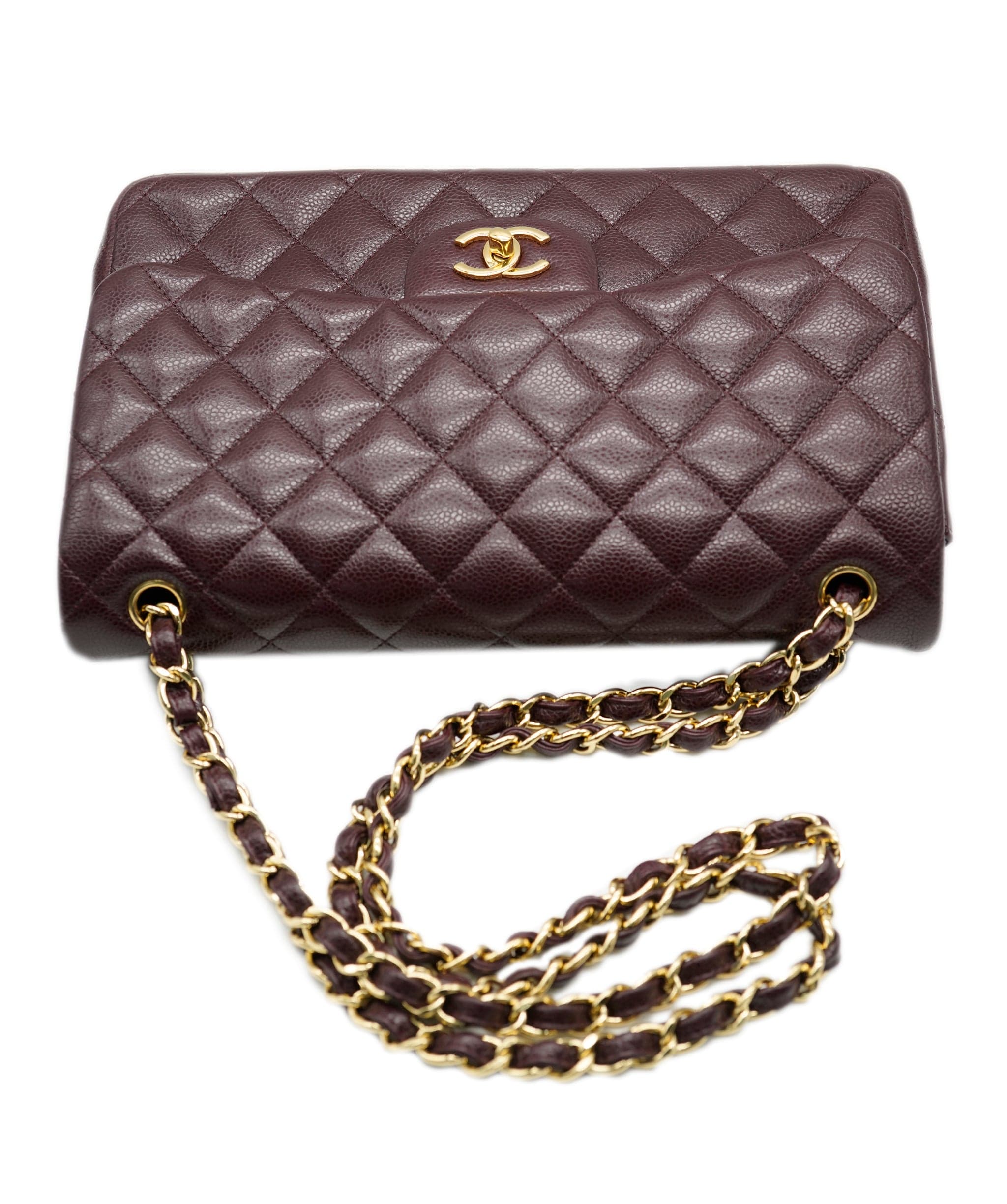 Chanel Chanel Burgundy Caviar Jumbo ALC0883