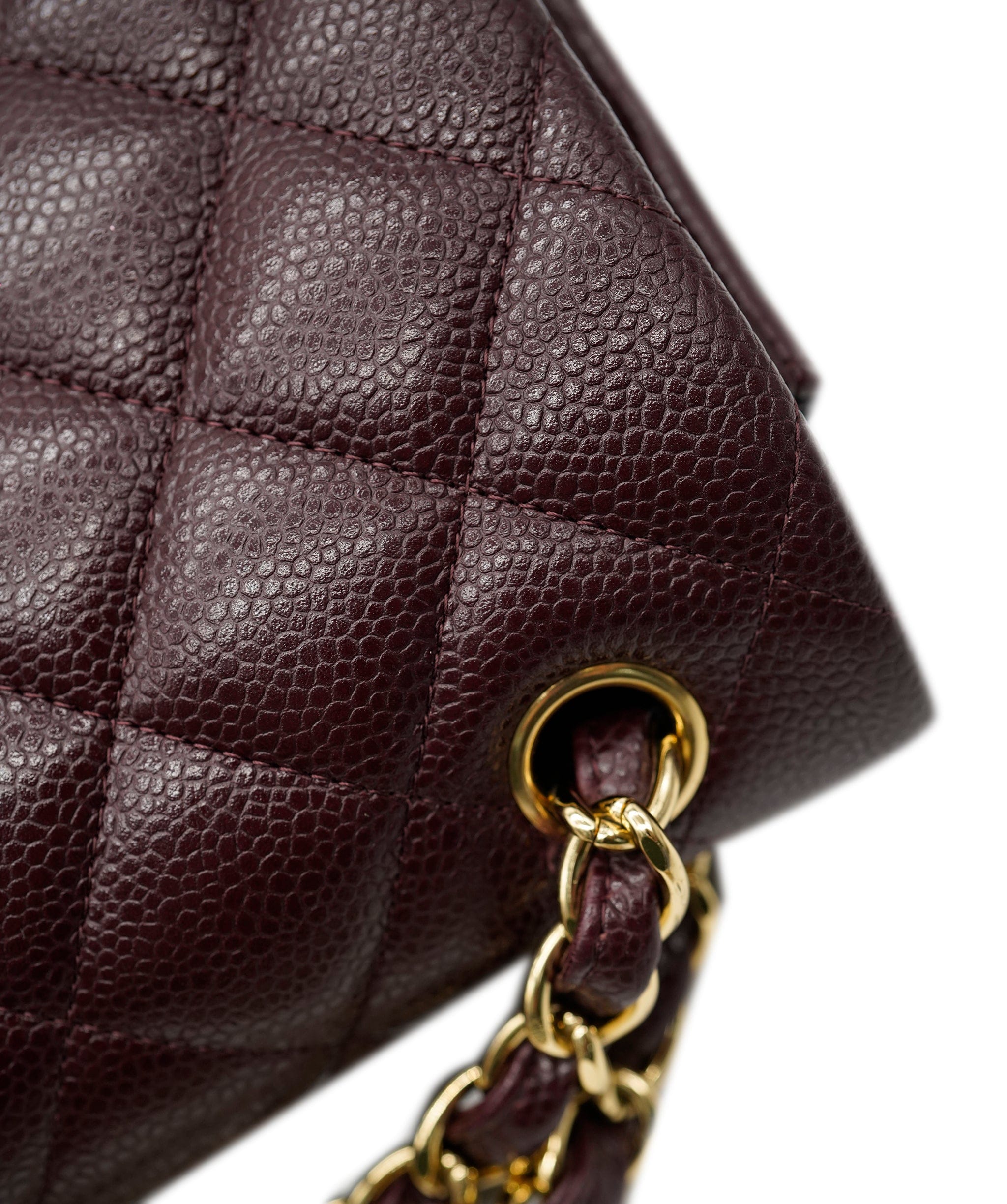 Chanel Chanel Burgundy Caviar Jumbo ALC0883