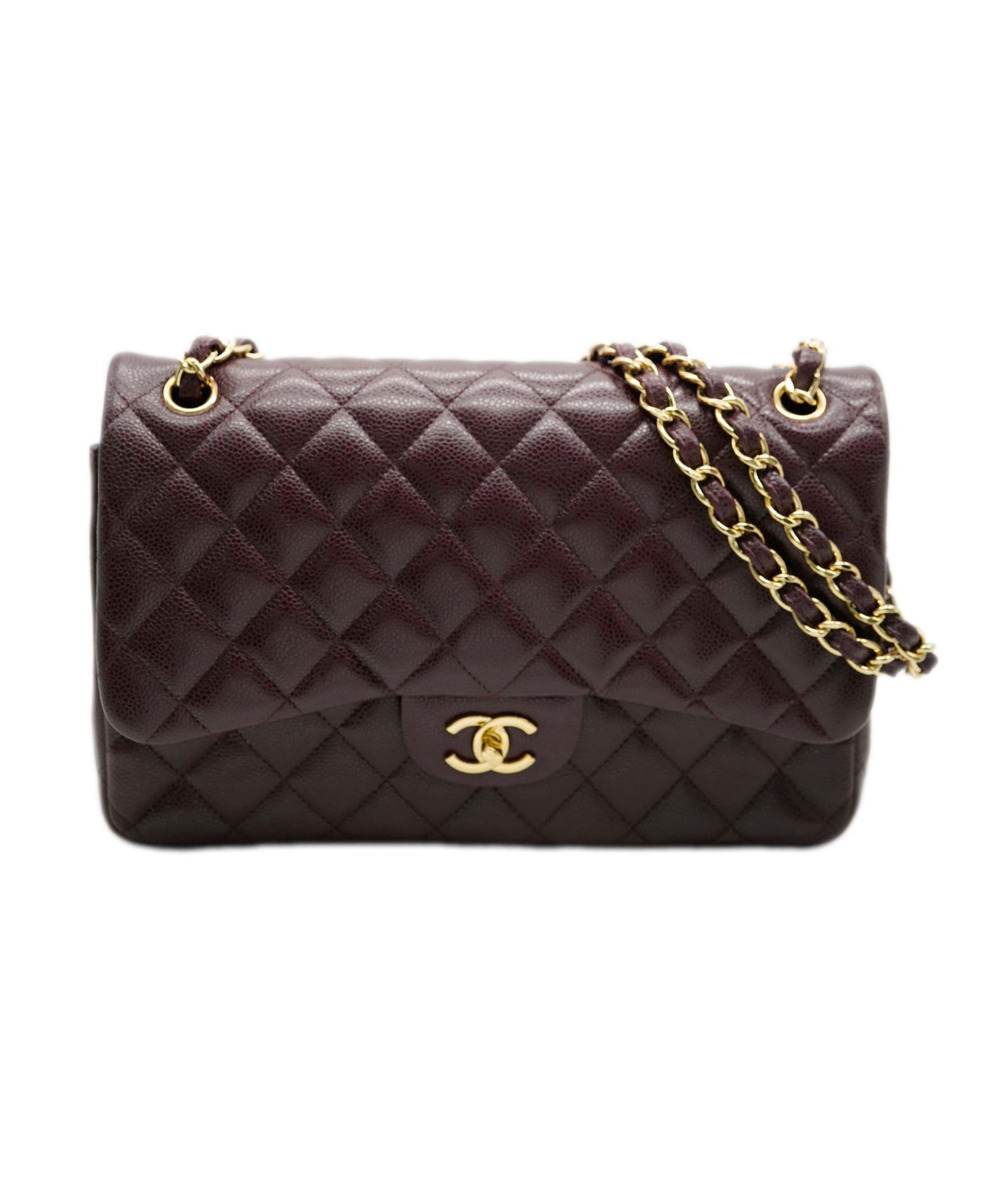 Chanel Chanel Burgundy Caviar Jumbo ALC0883