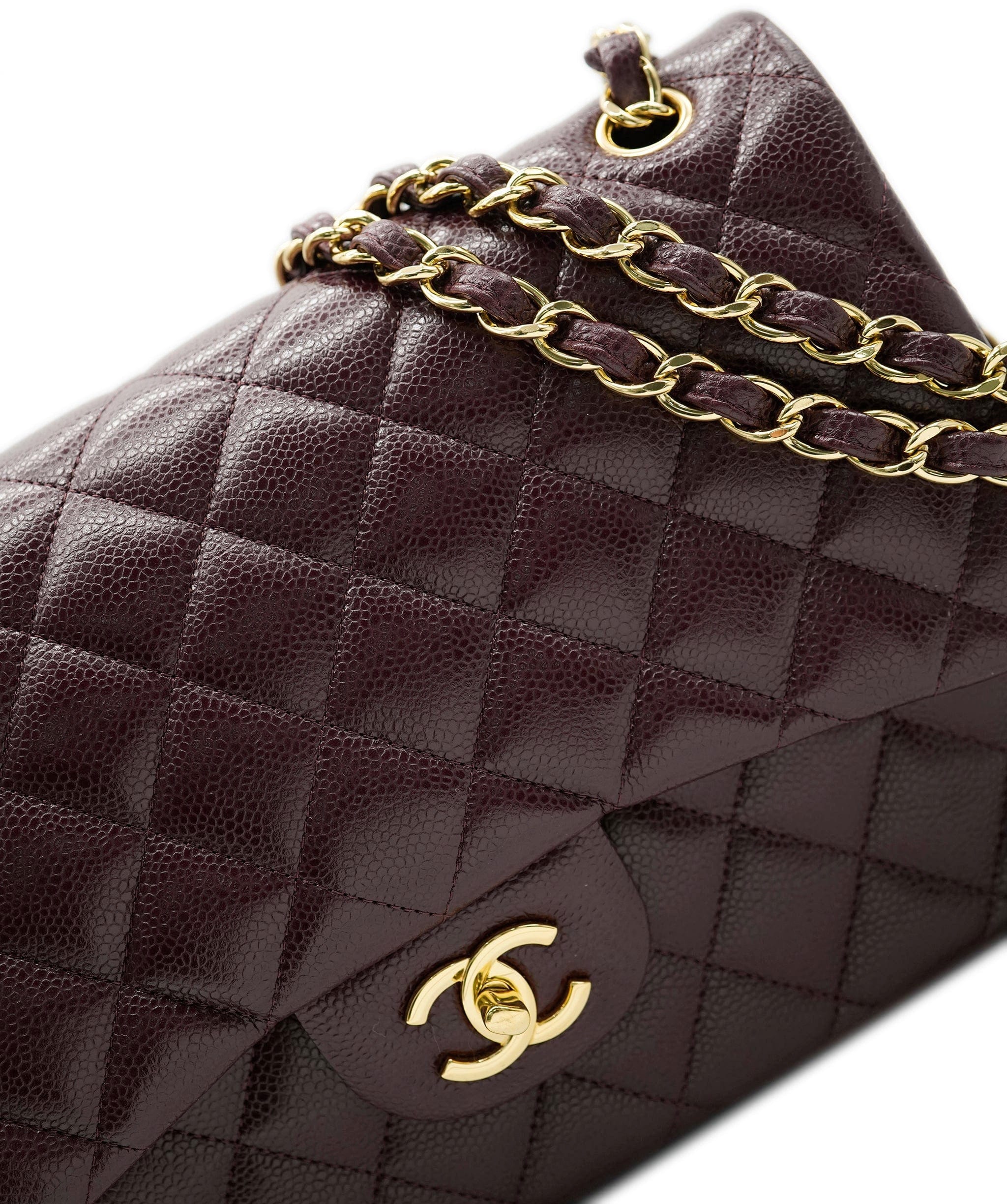 Chanel Chanel Burgundy Caviar Jumbo ALC0883