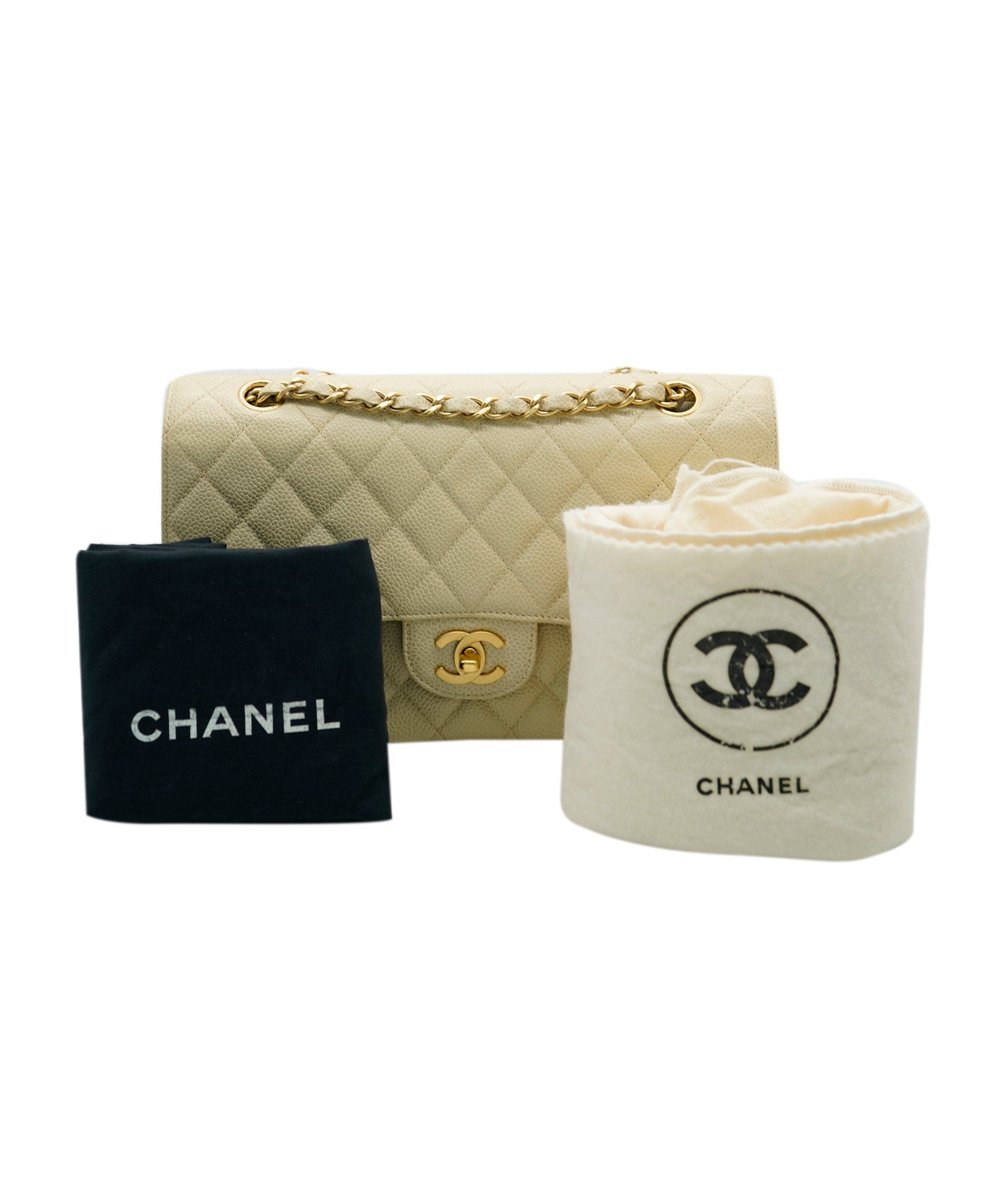 Chanel Chanel Caviar Beige Classic Flap ASL7522