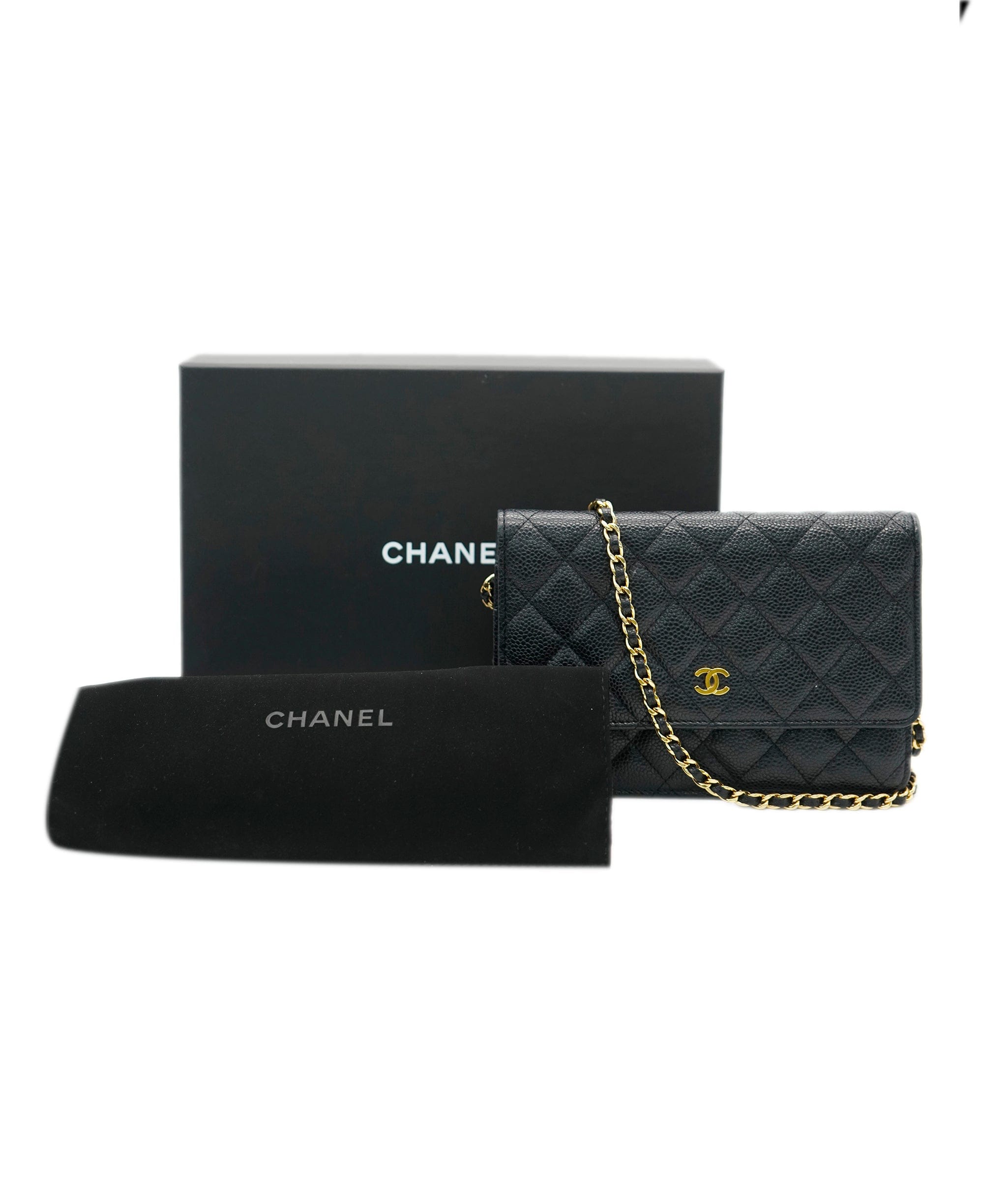 Chanel Chanel Caviar Wallet on Chain with Gold Hardware  ALL0825