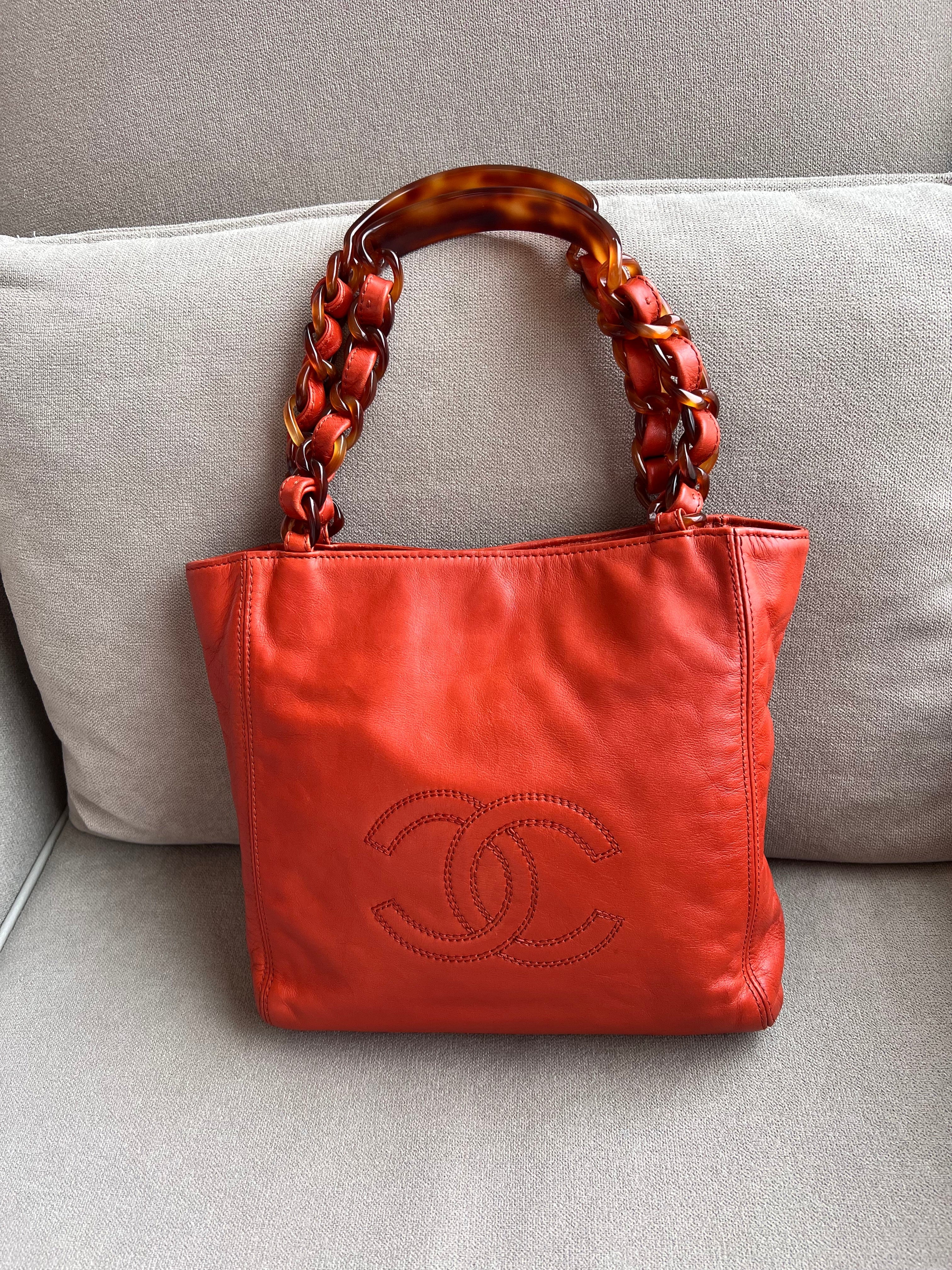 Chanel Chanel Chain tote orange seal only series 5 ASL8691