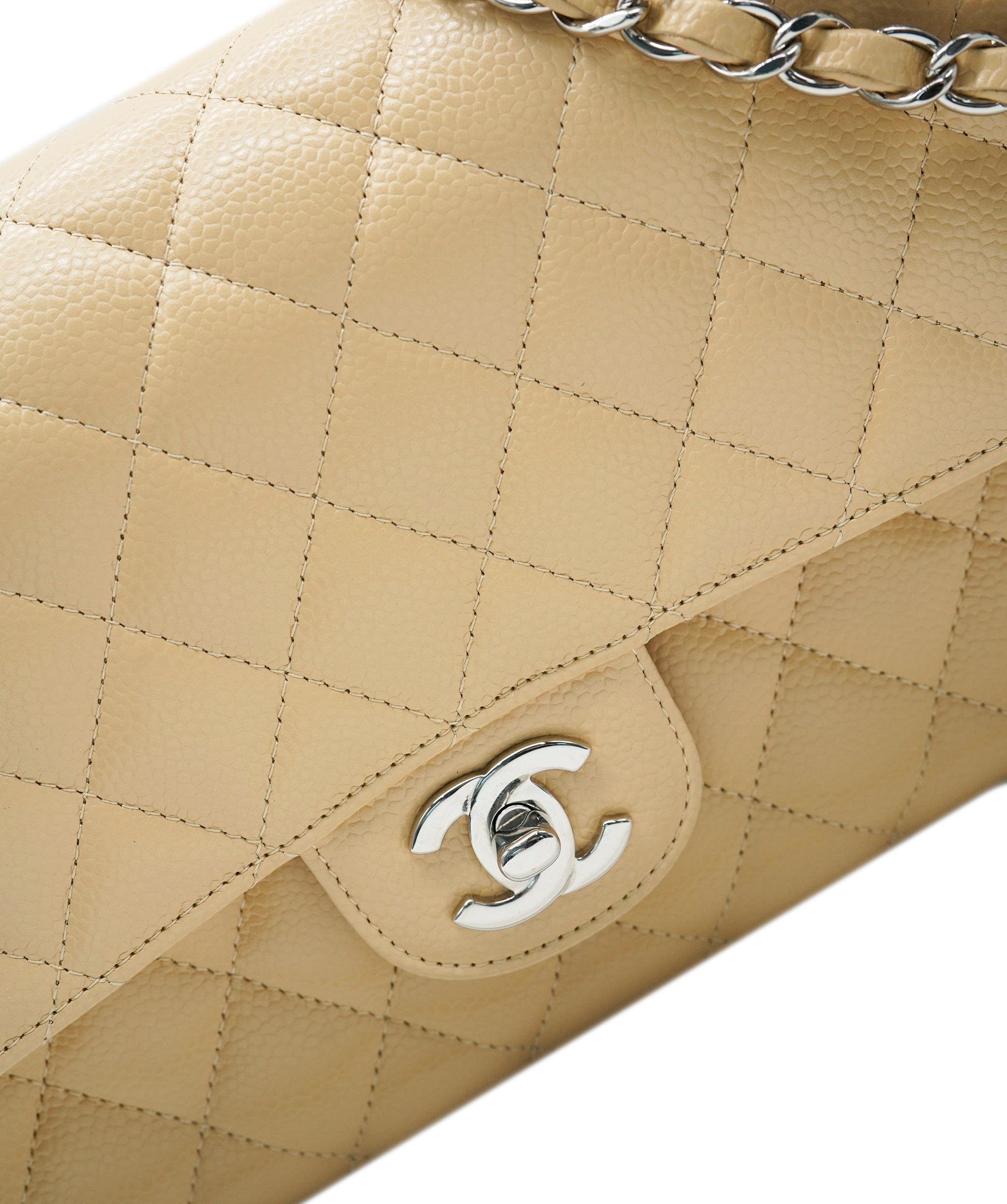 Chanel Chanel Classic Flap Beige Caviar with SHW -  ASL10223