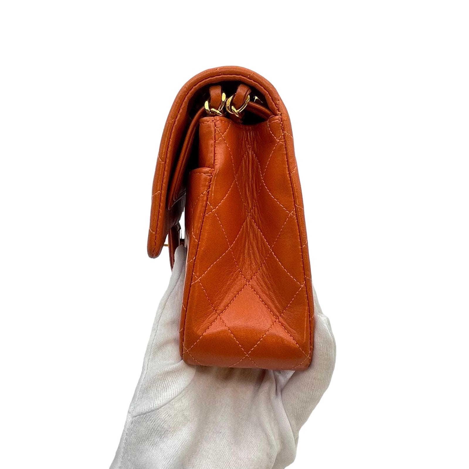 Chanel Chanel Classic Flap Orange Lambskin GHW LP90195281 ASC2523