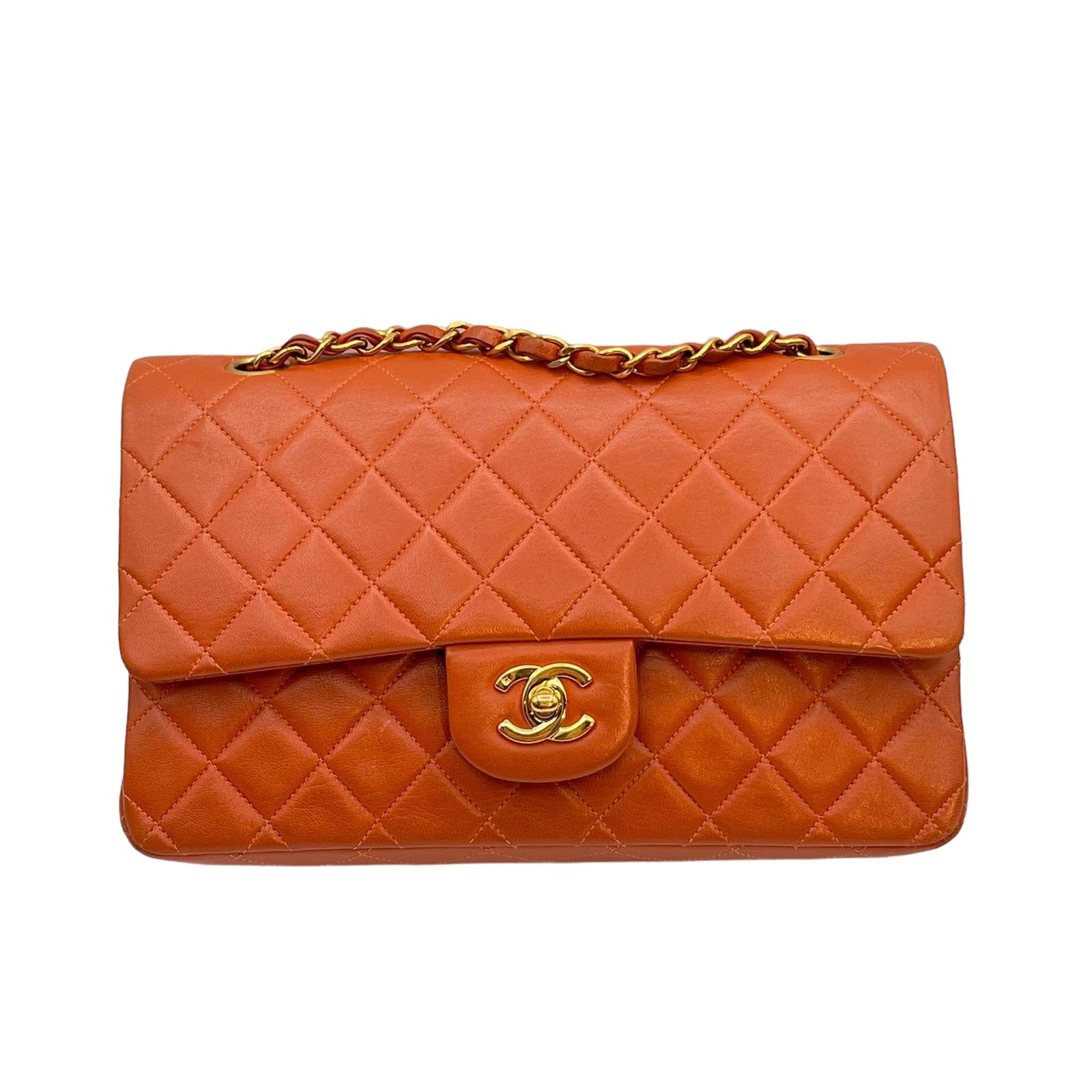 Chanel Chanel Classic Flap Orange Lambskin GHW LP90195281 ASC2523