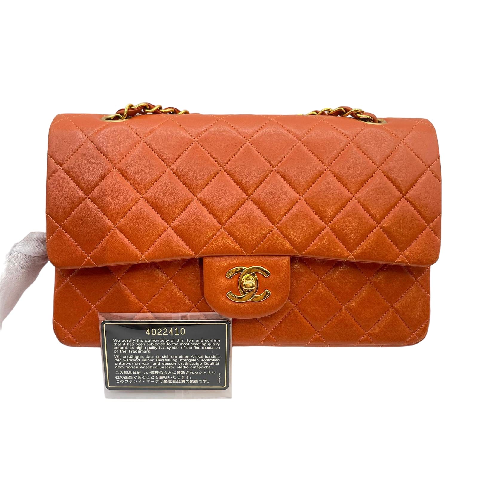 Chanel Chanel Classic Flap Orange Lambskin GHW LP90195281 ASC2523