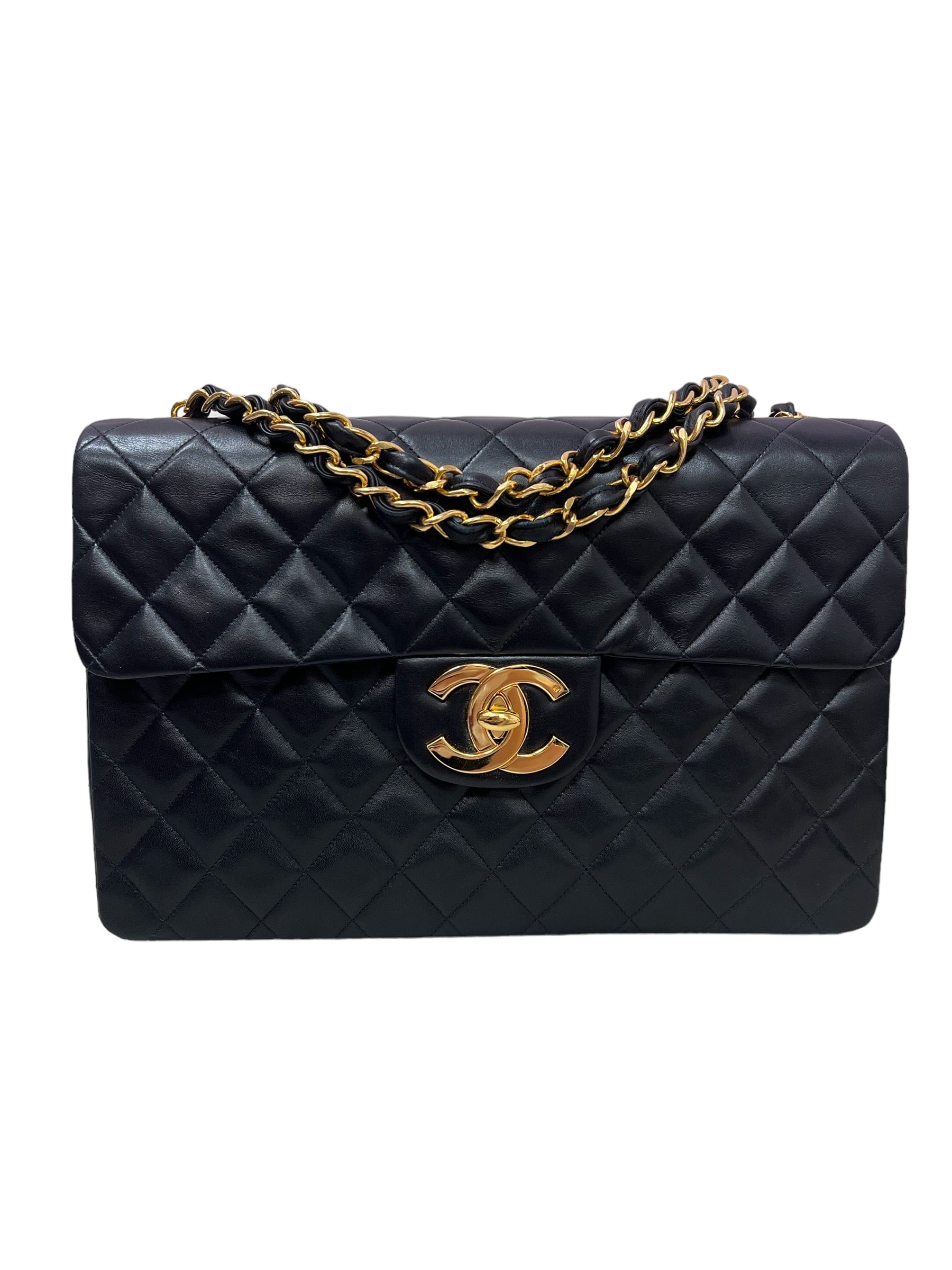 Chanel Chanel Classic Single Flap Jumbo XL Black Lambskin GHW SKC1488