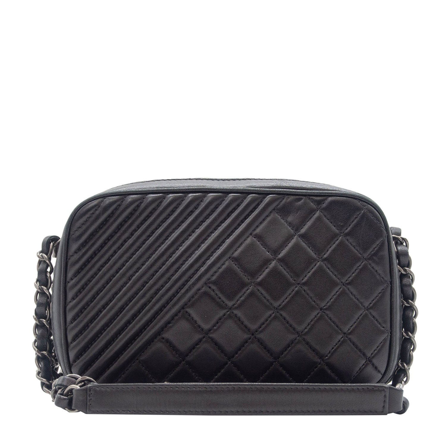 Chanel Chanel Coco Boy Quilted Black Lambskin Camera Bag