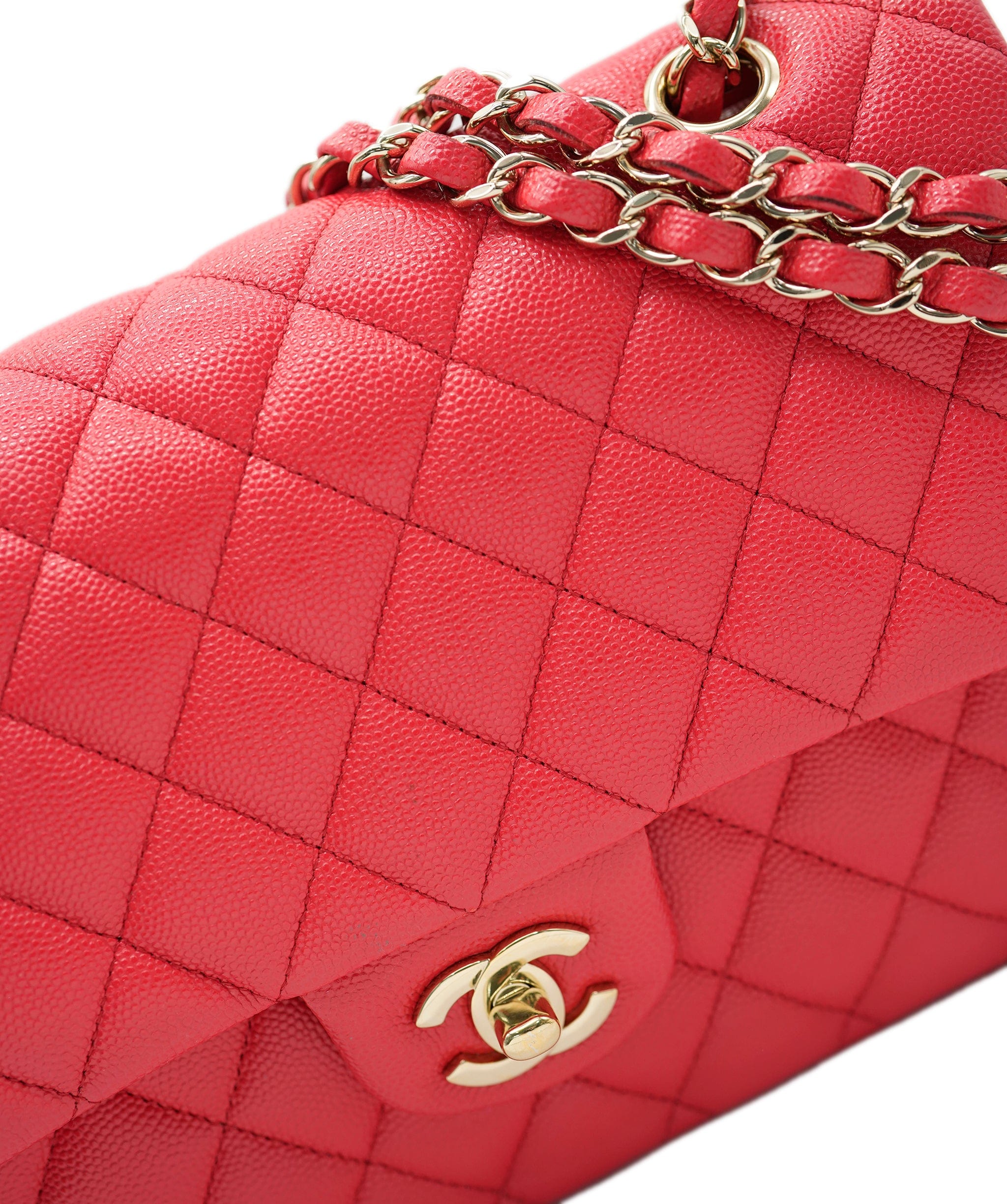 Chanel Chanel Coral Caviar Flap Medium (Card and Dustbag) ASC4860