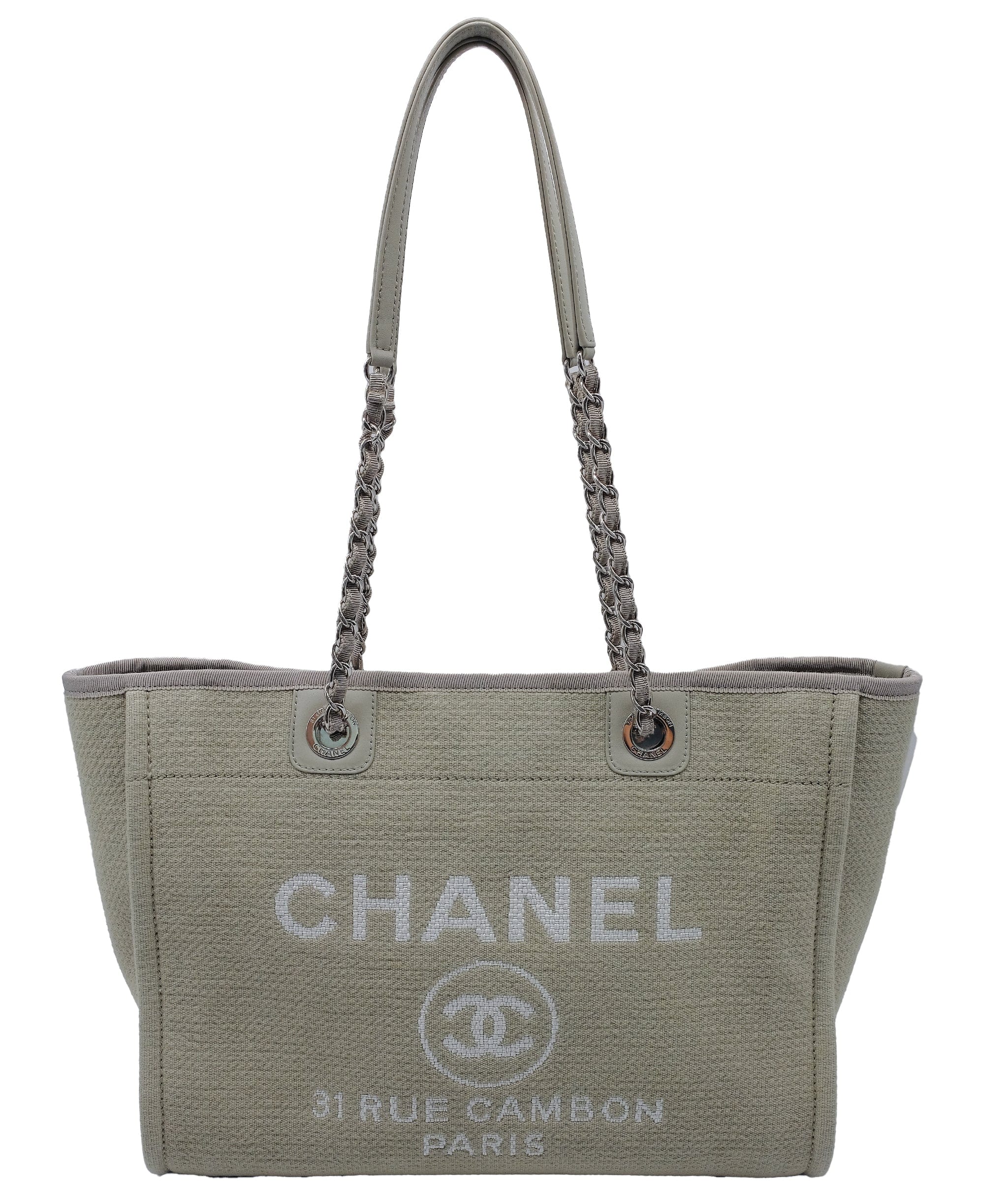 Chanel Chanel Deauville Beige Handbag DXBS0275