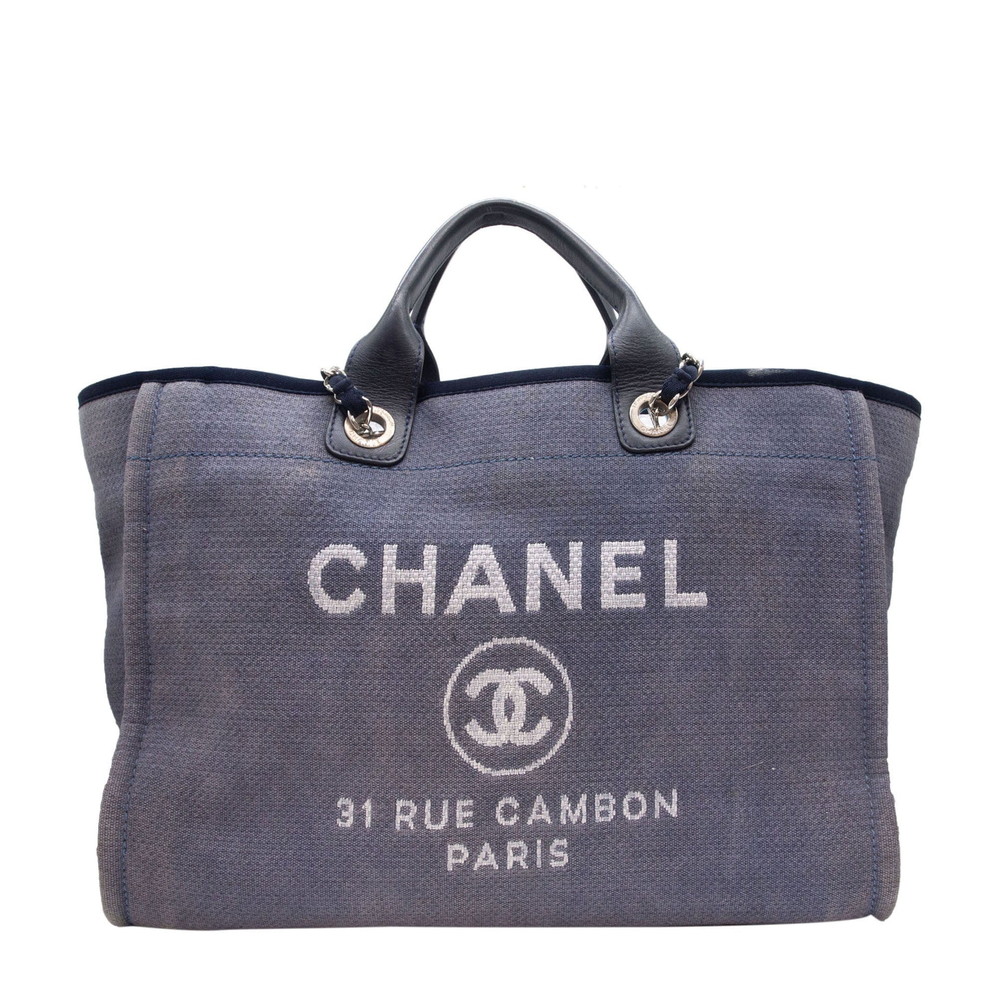 Chanel Chanel Deauville Large Blue Canvas SKC-CHA51988B