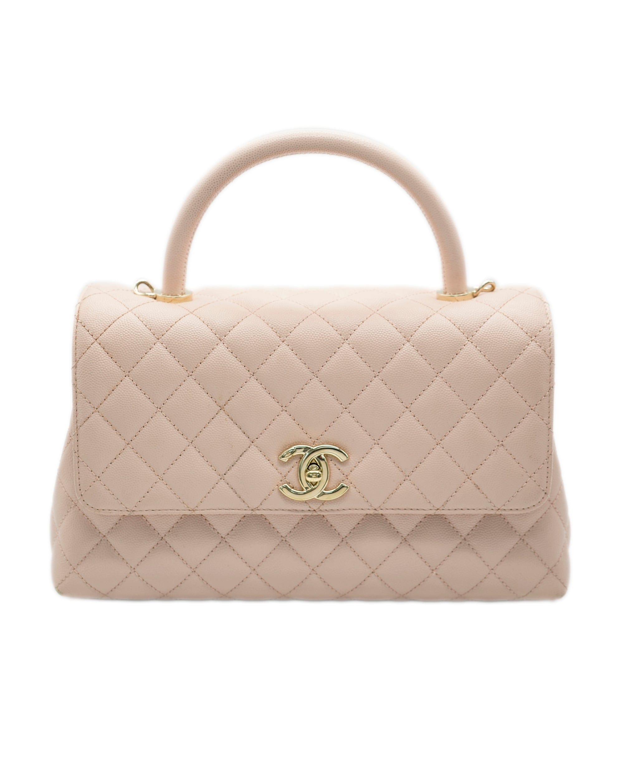 Chanel Chanel dusty pink caviar coco top handle with GHW - AJL0088