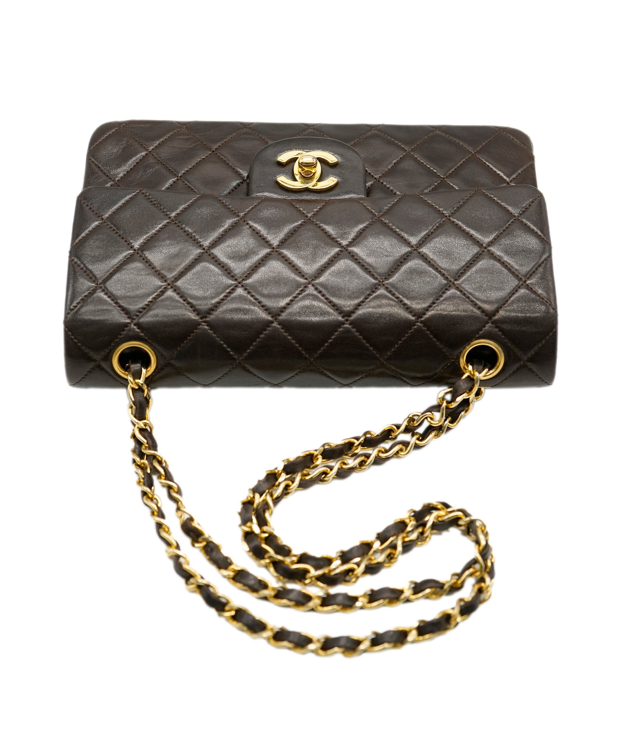 Chanel CHANEL FLAP BROWN  90164196 ASC1781