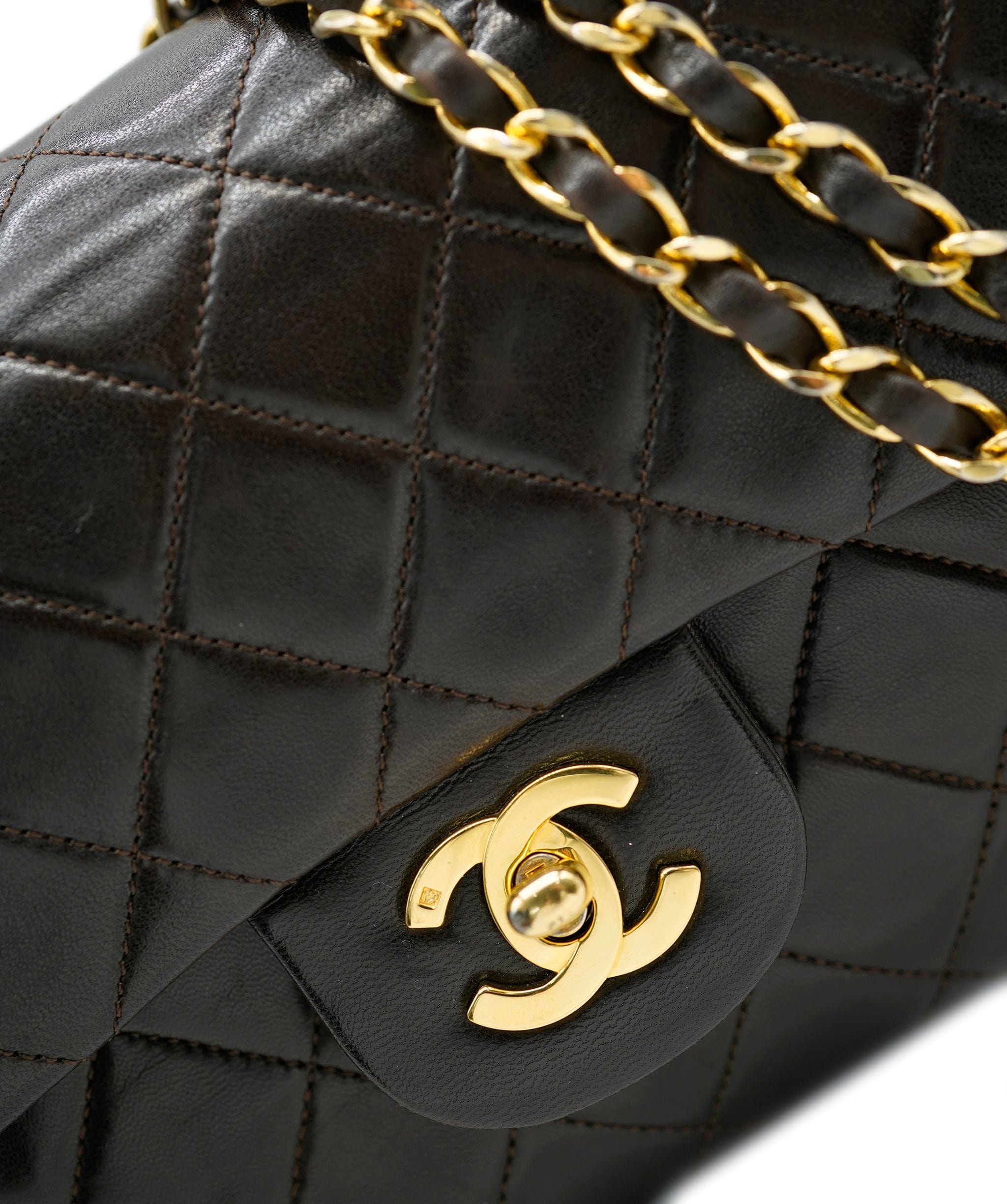 Chanel CHANEL FLAP BROWN  90164196 ASC1781