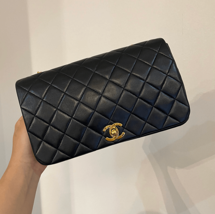 Chanel Chanel full flap black seal and card series 1 ASL8688