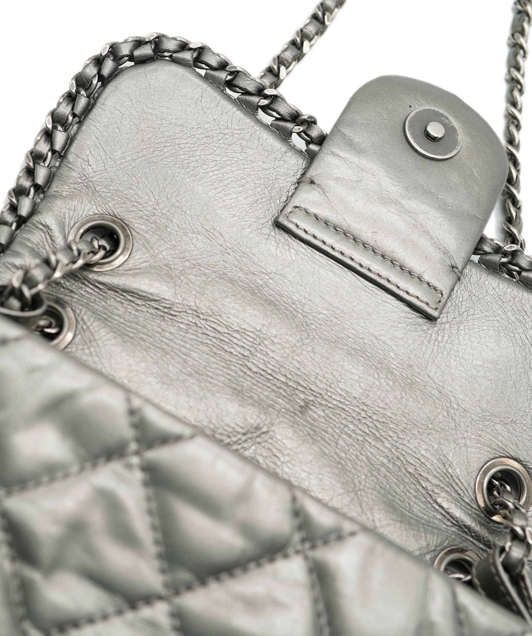 Chanel Chanel Grey Quilted Mini Me Flap Bag ASC4303