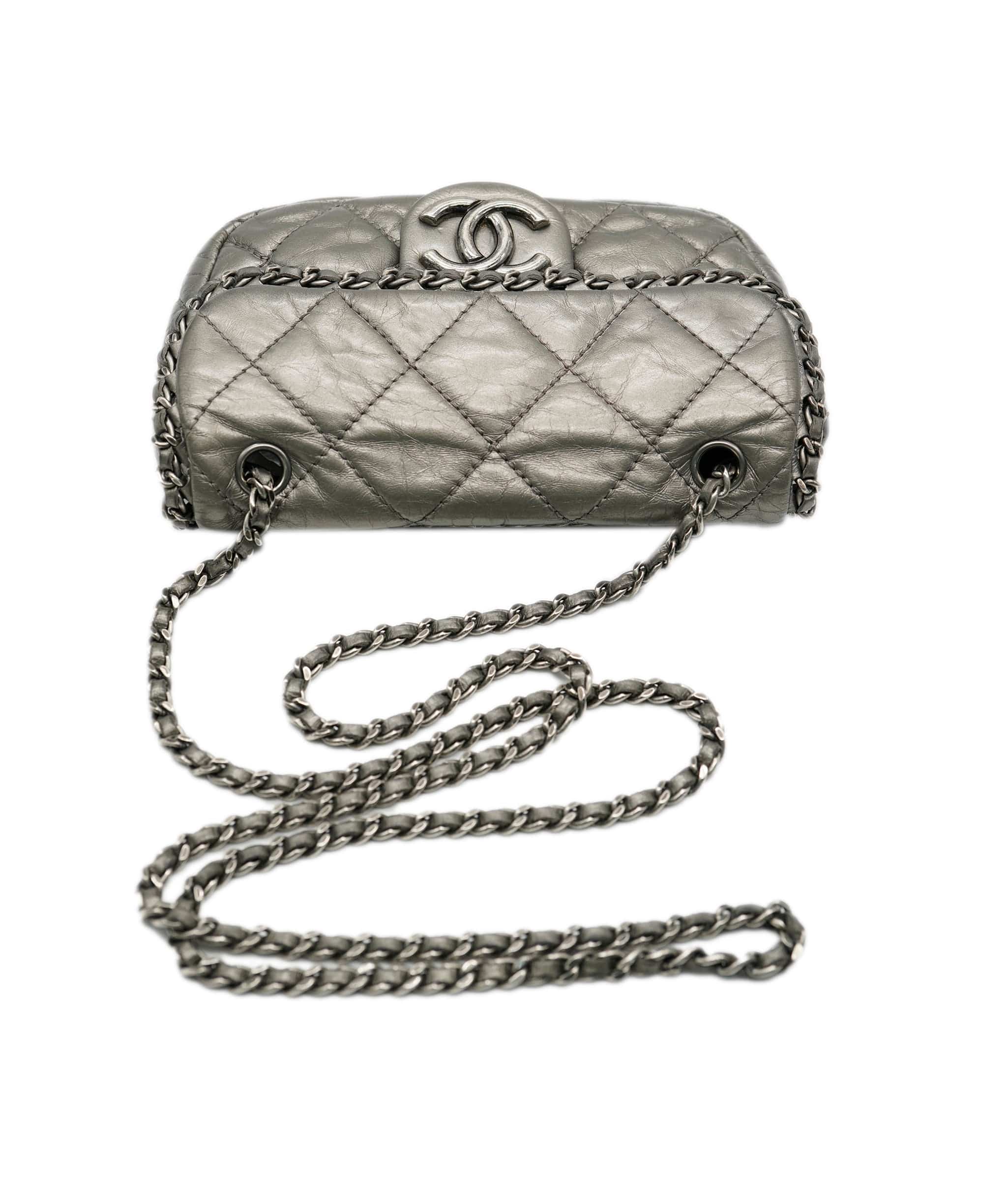 Chanel Chanel Grey Quilted Mini Me Flap Bag ASC4303