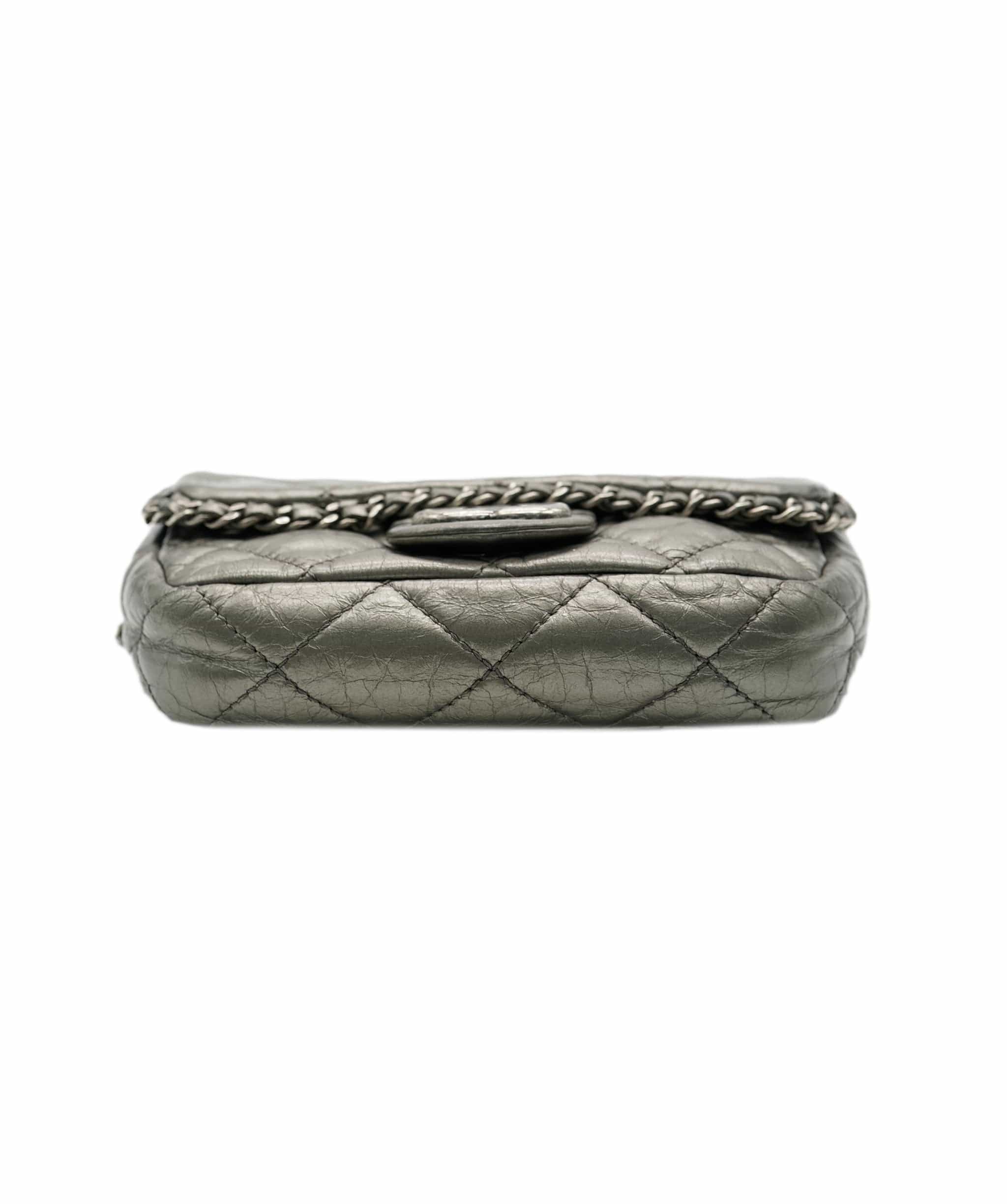 Chanel Chanel Grey Quilted Mini Me Flap Bag ASC4303