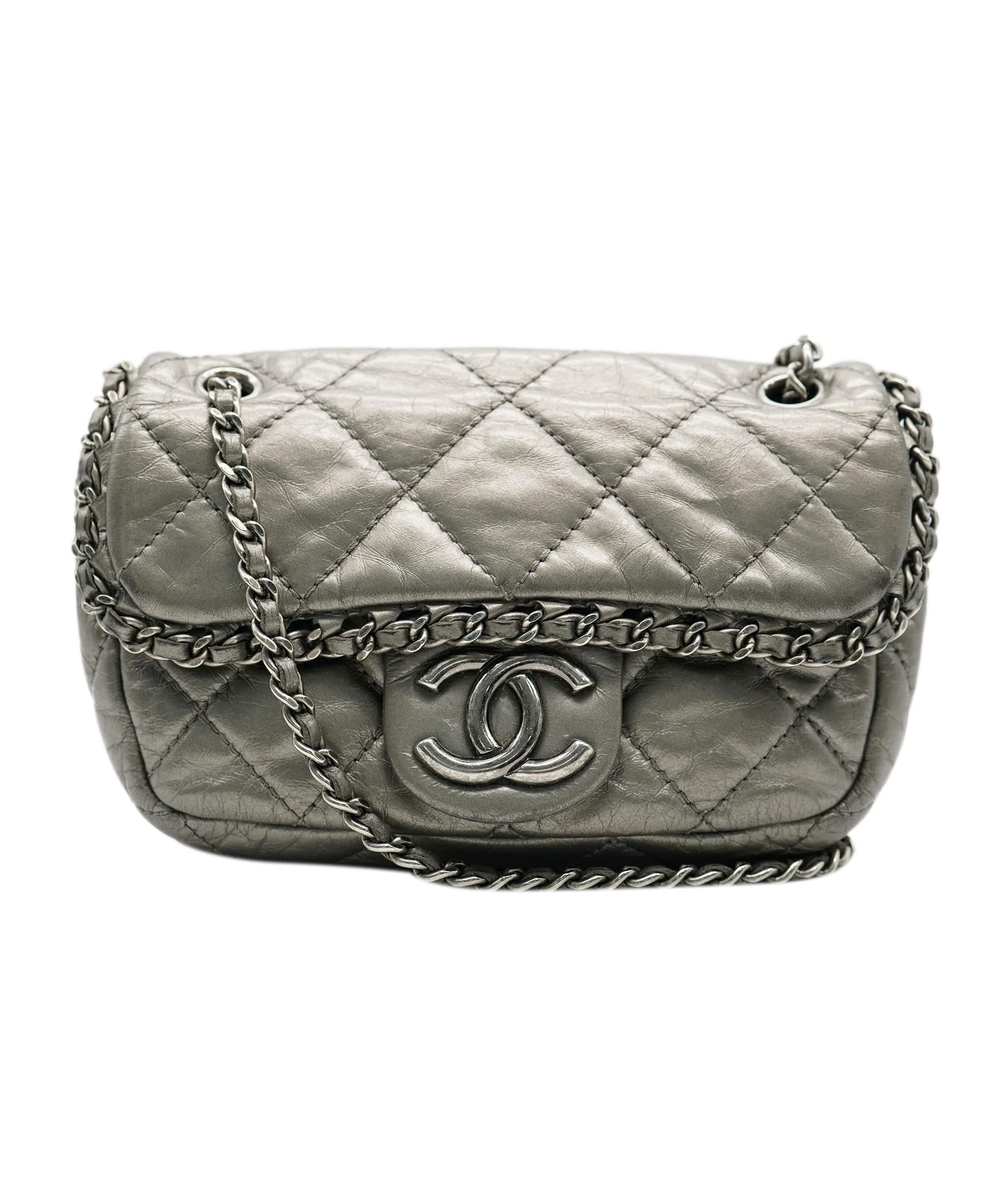 Chanel Chanel Grey Quilted Mini Me Flap Bag ASC4303