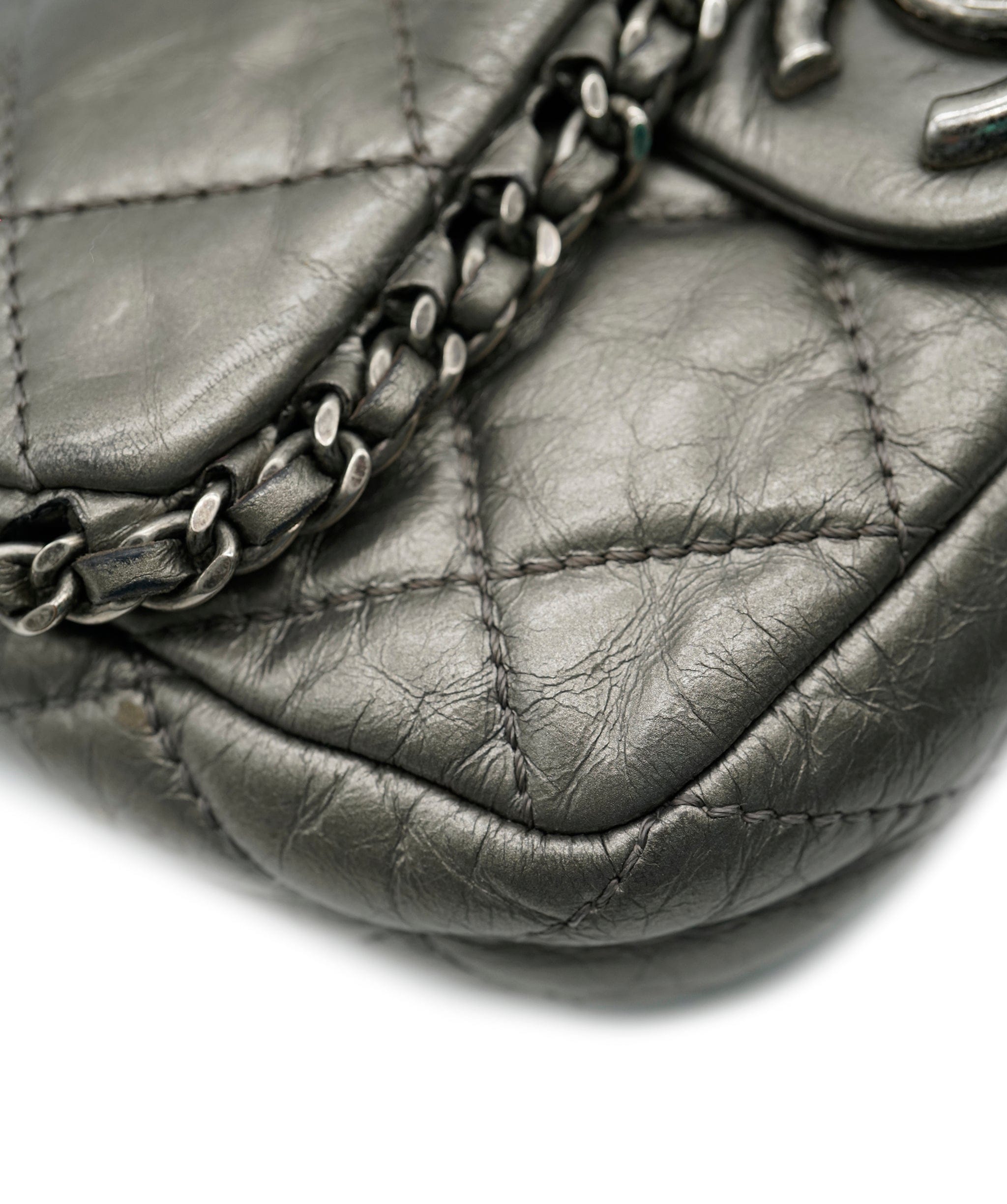 Chanel Chanel Grey Quilted Mini Me Flap Bag ASC4303