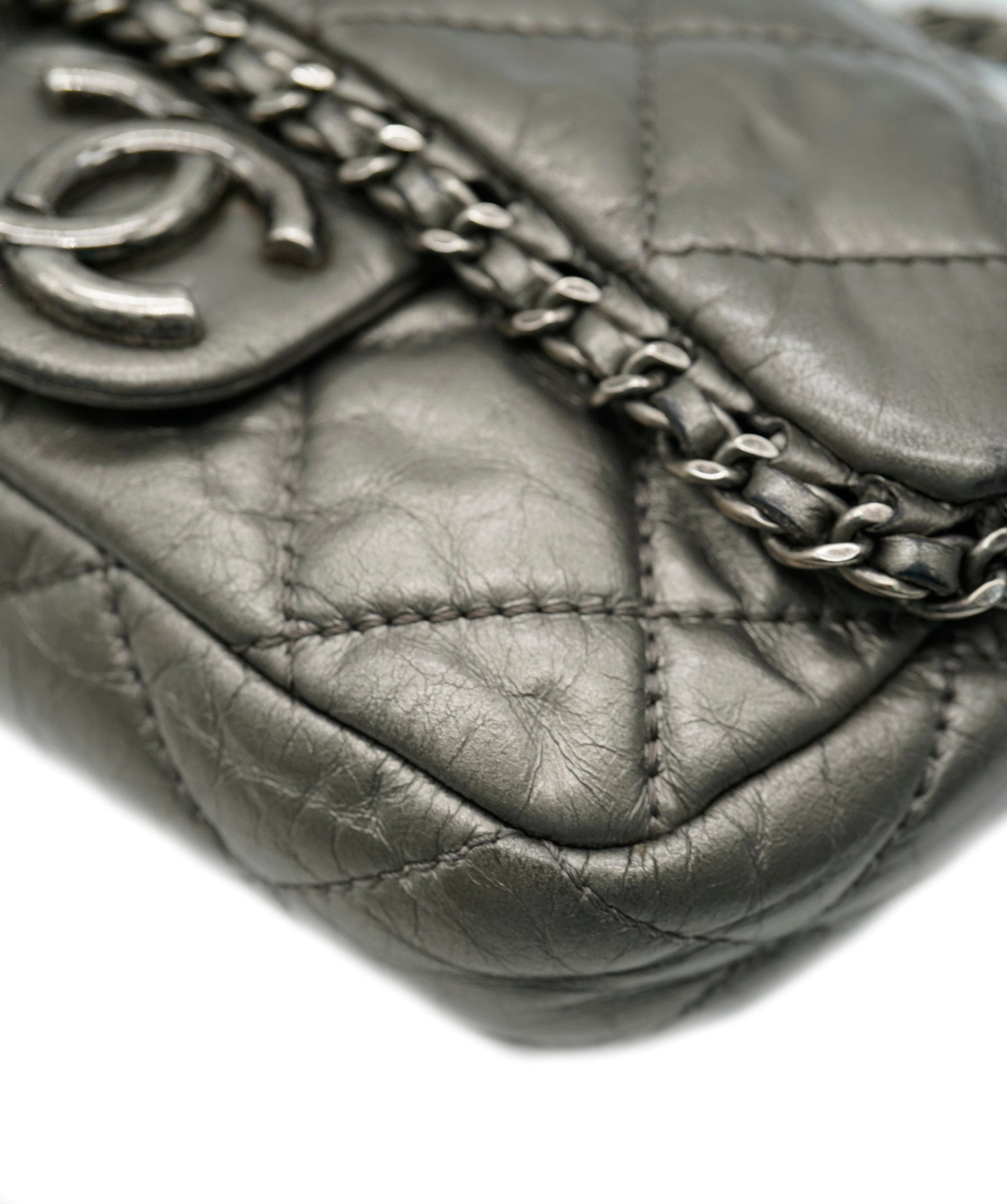 Chanel Chanel Grey Quilted Mini Me Flap Bag ASC4303