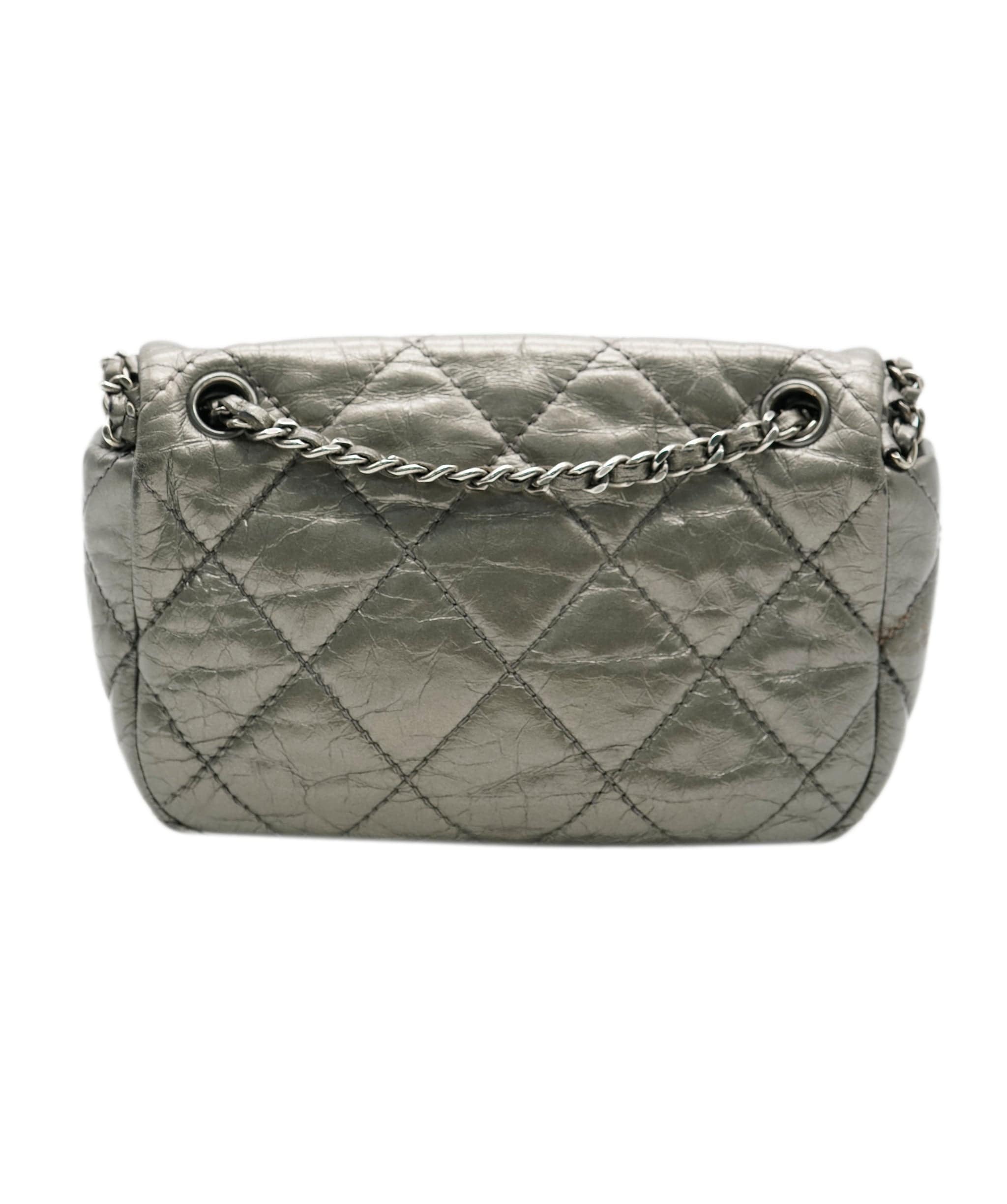 Chanel Chanel Grey Quilted Mini Me Flap Bag ASC4303