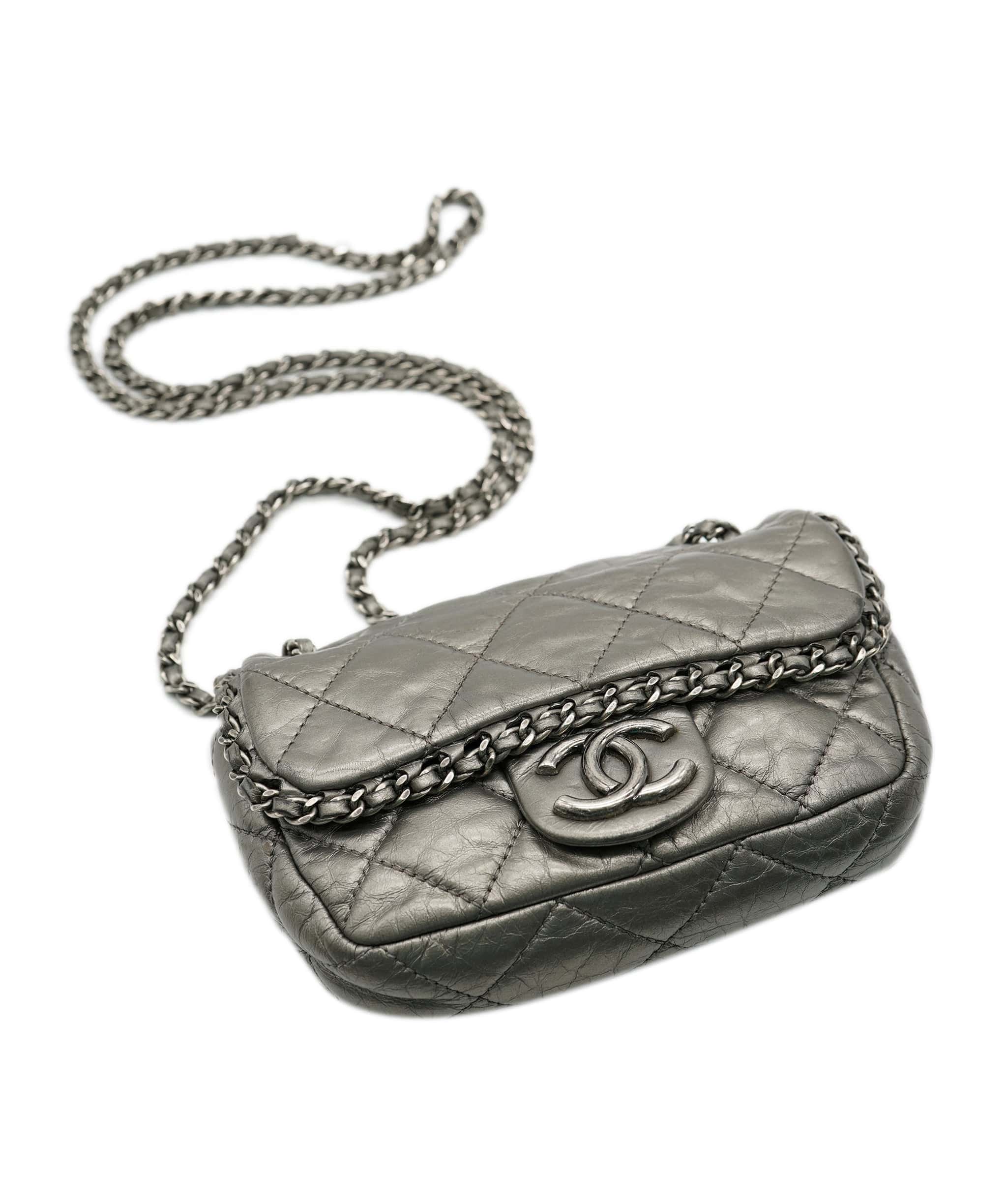 Chanel Chanel Grey Quilted Mini Me Flap Bag ASC4303