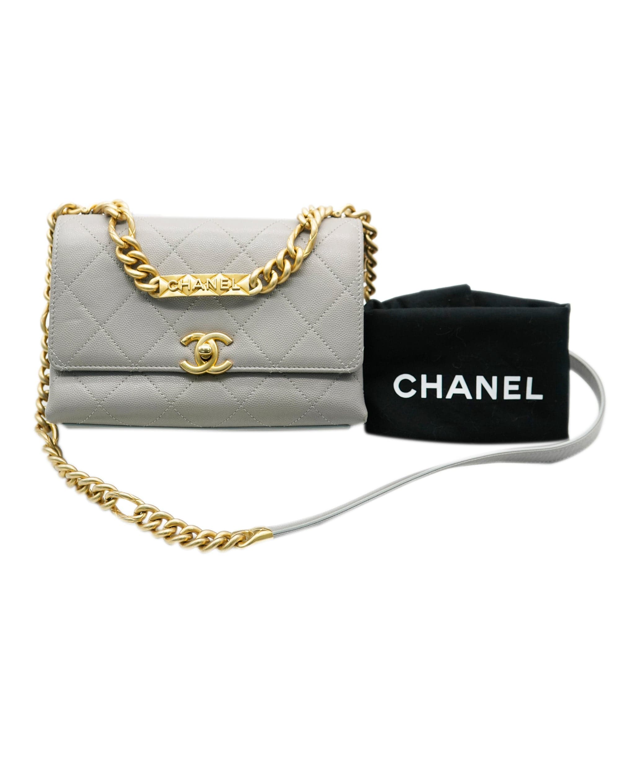 Chanel Chanel Grey Top Handle Crossbody  ALC1418