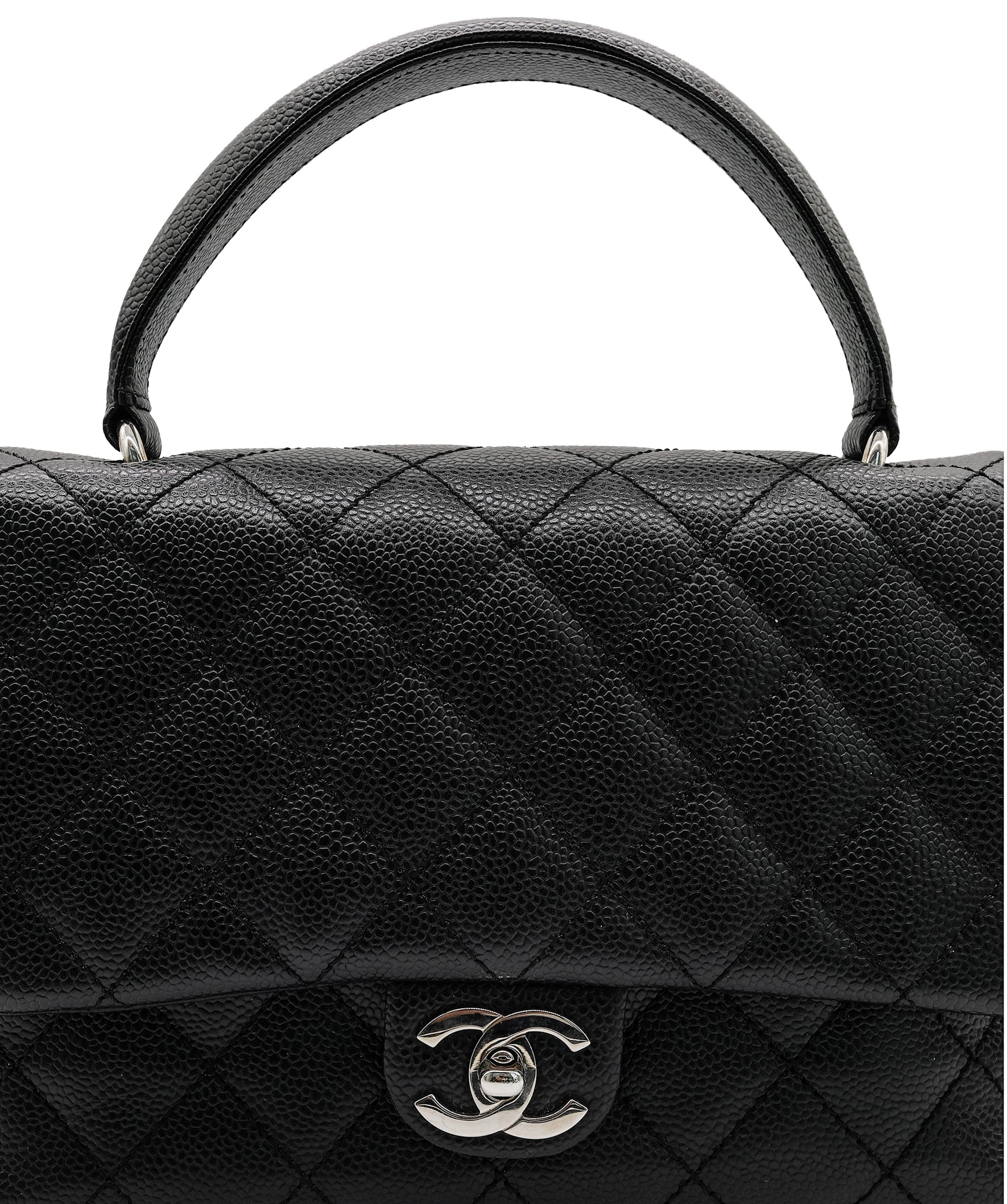 Chanel Chanel Hand Bag Cavirskin Black Card And Seal S/N 11931944 90162463 ASL8135