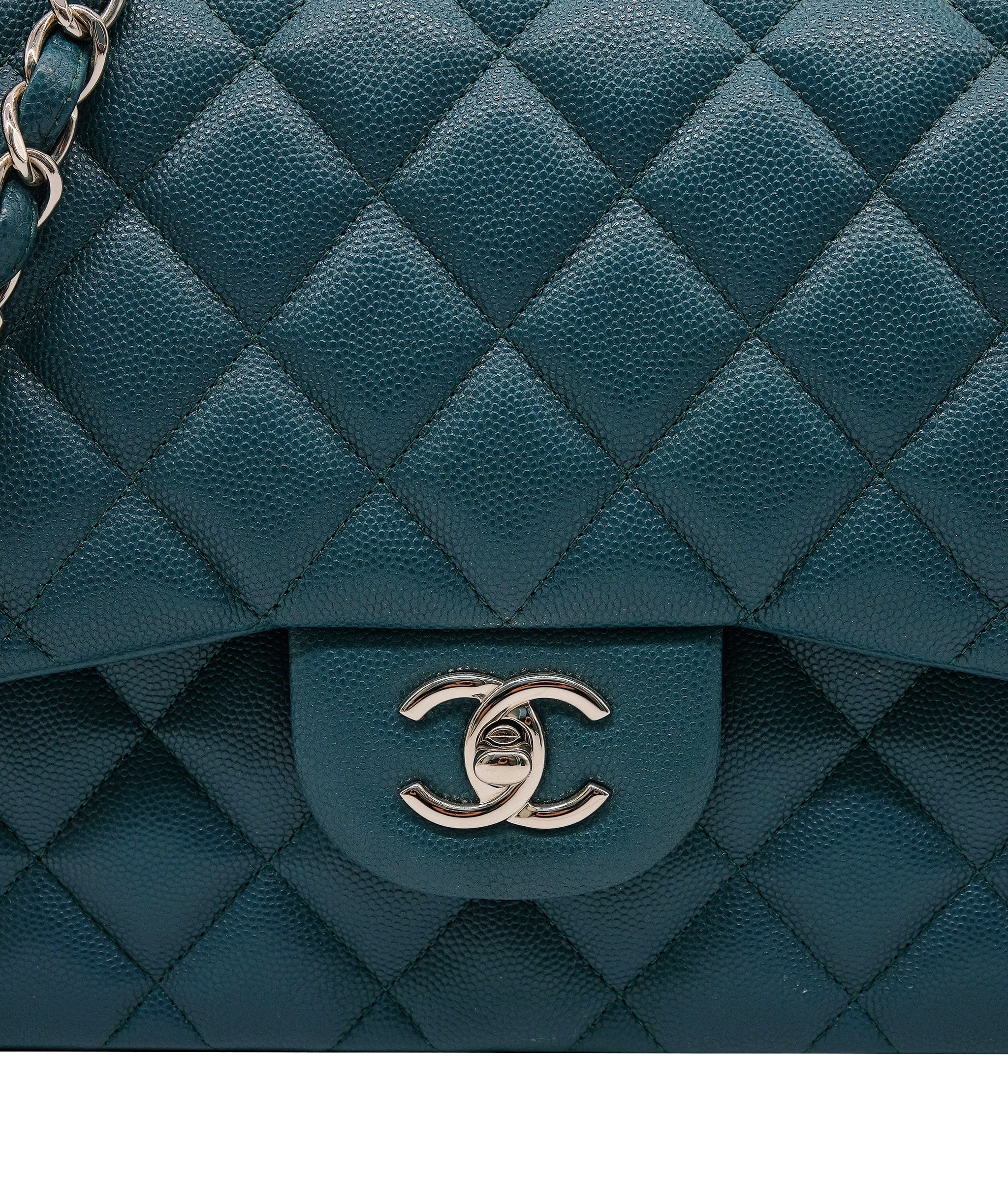 Chanel Chanel Jumbo Green Double Classic Flap Shoulder Bag RJC3741