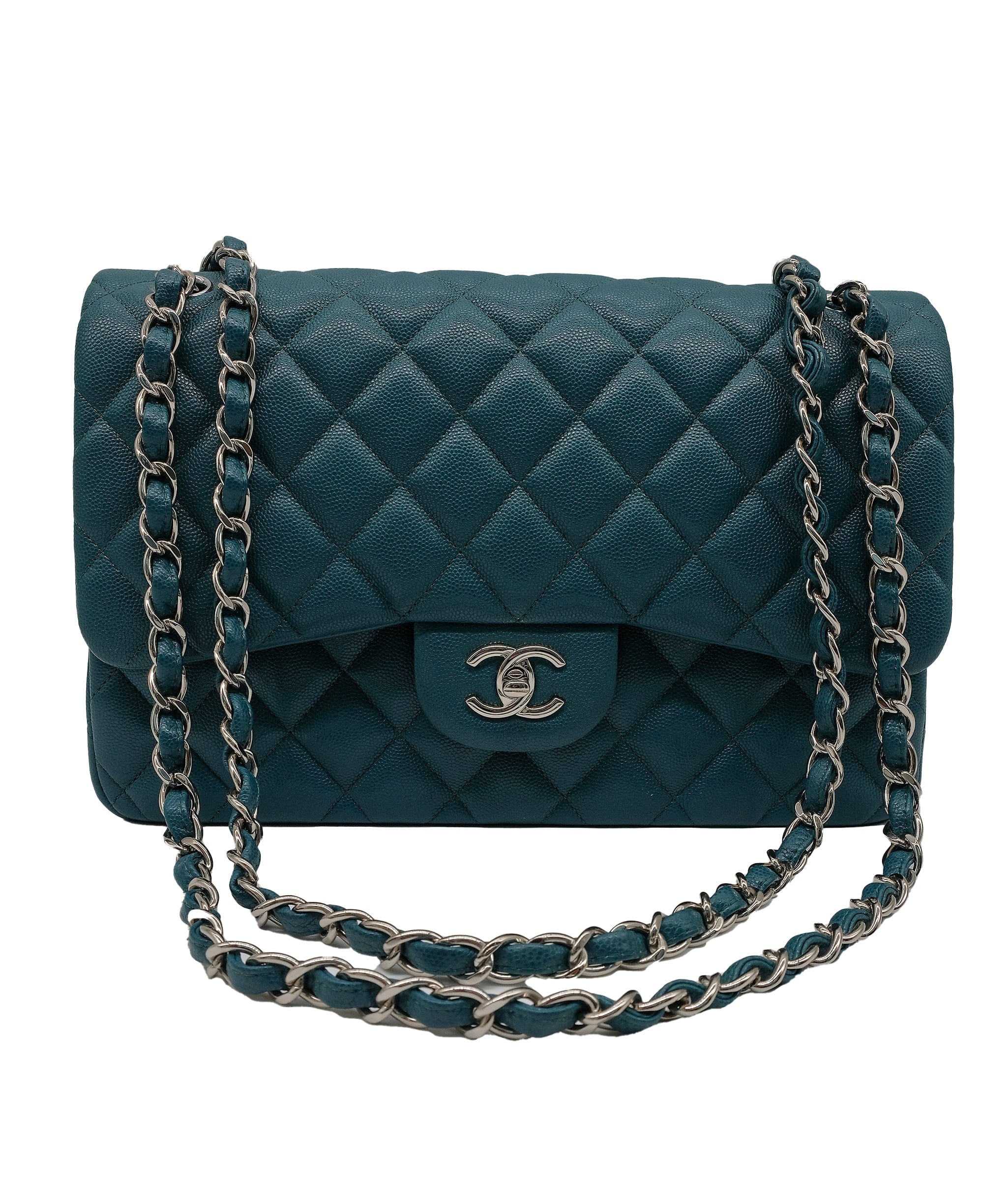 Chanel Chanel Jumbo Green Double Classic Flap Shoulder Bag RJC3741