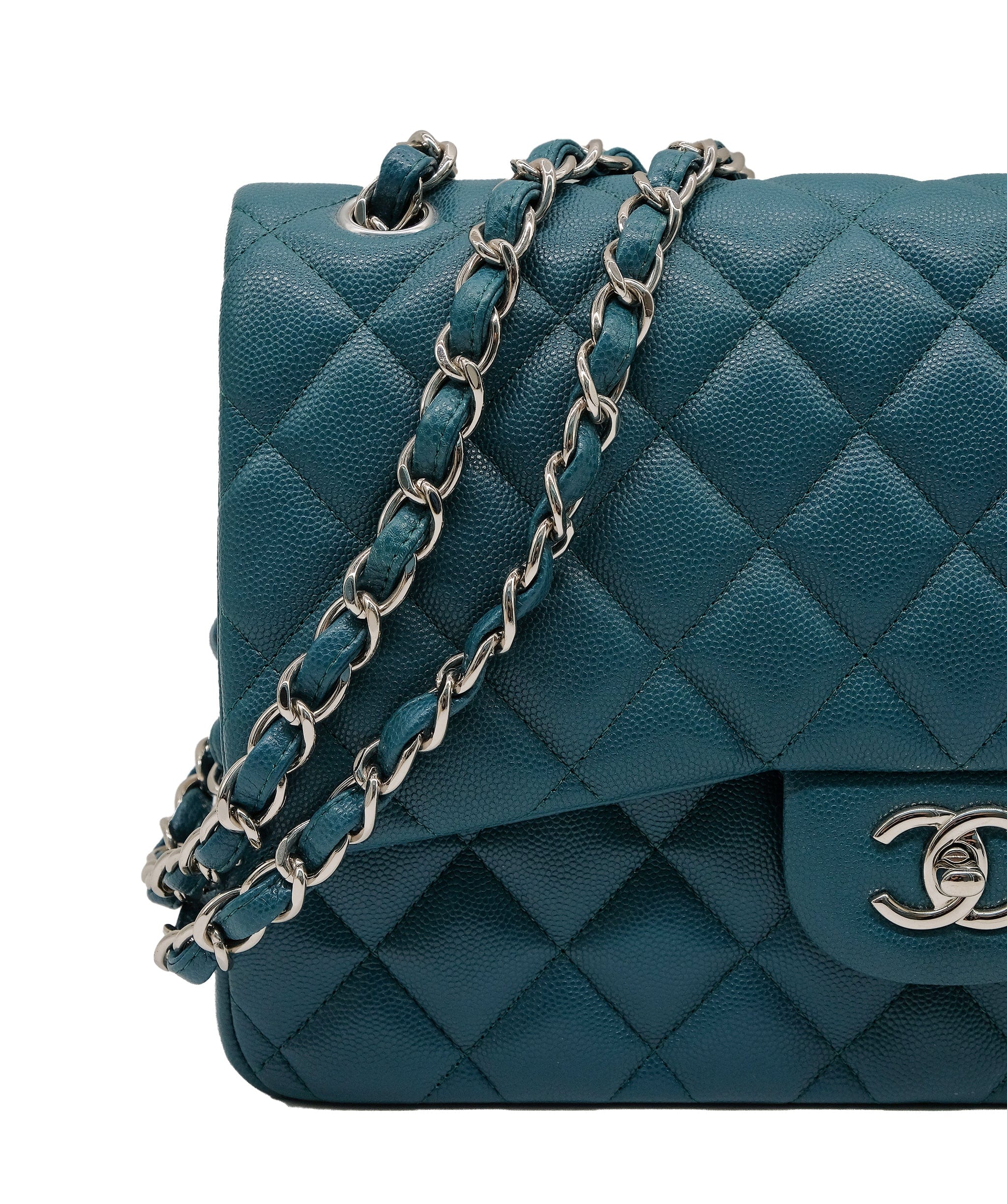 Chanel Chanel Jumbo Green Double Classic Flap Shoulder Bag RJC3741