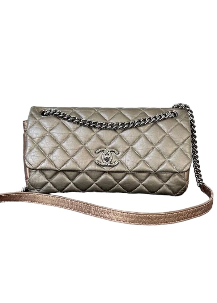 Chanel Chanel Lady Pearly Flap Medium Bronze Calfskin RHW #16 SKCY023