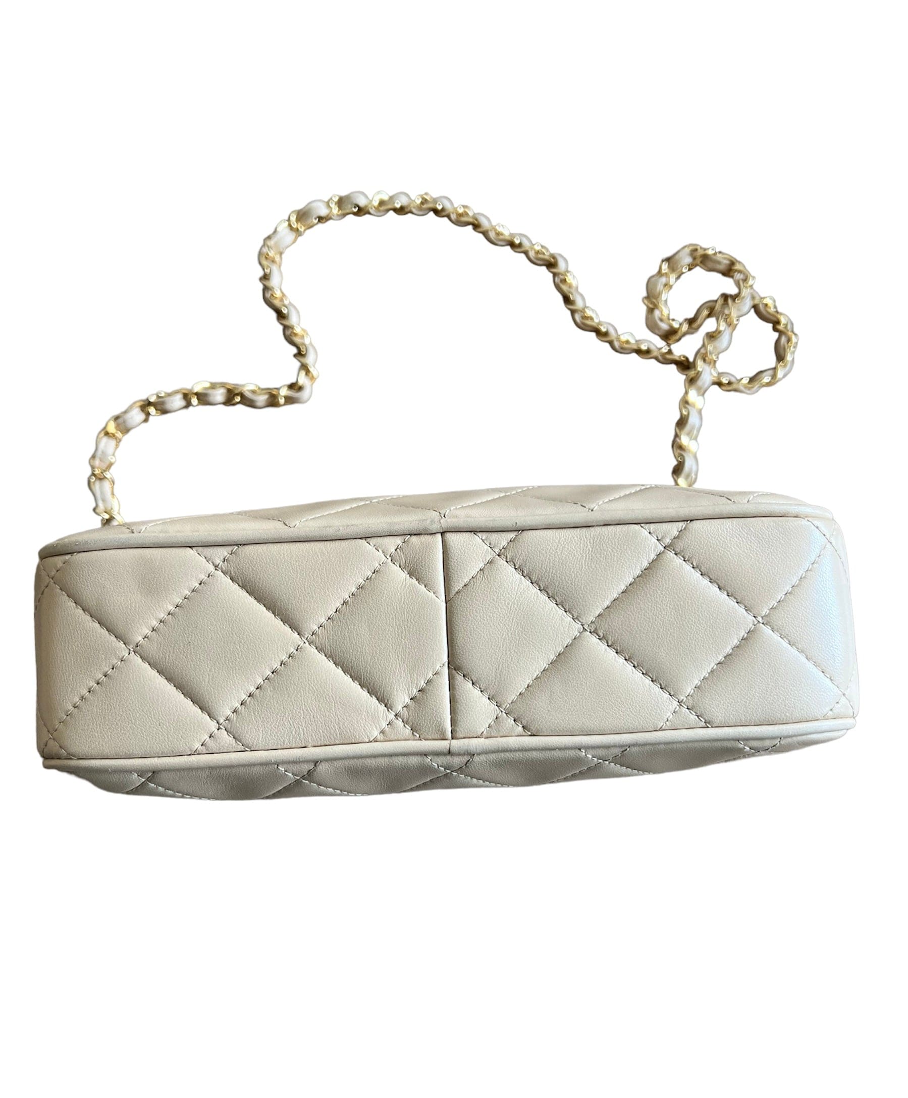 Chanel Chanel Lambskin Chain Shoulder Bag Beige PXL2280