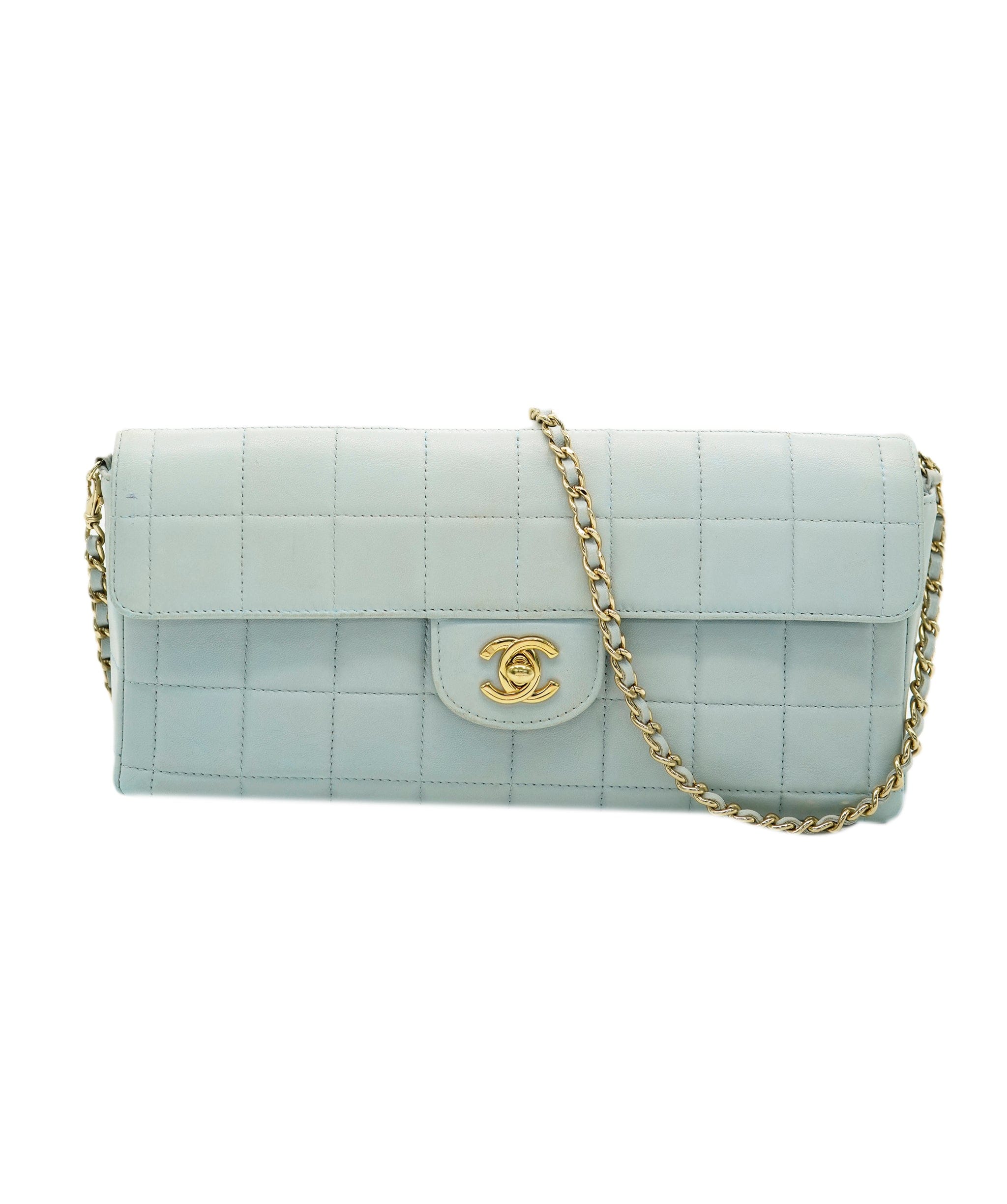 Chanel Chanel Lambskin East West Chocolate Bar Flap Icy Blue ALL0833