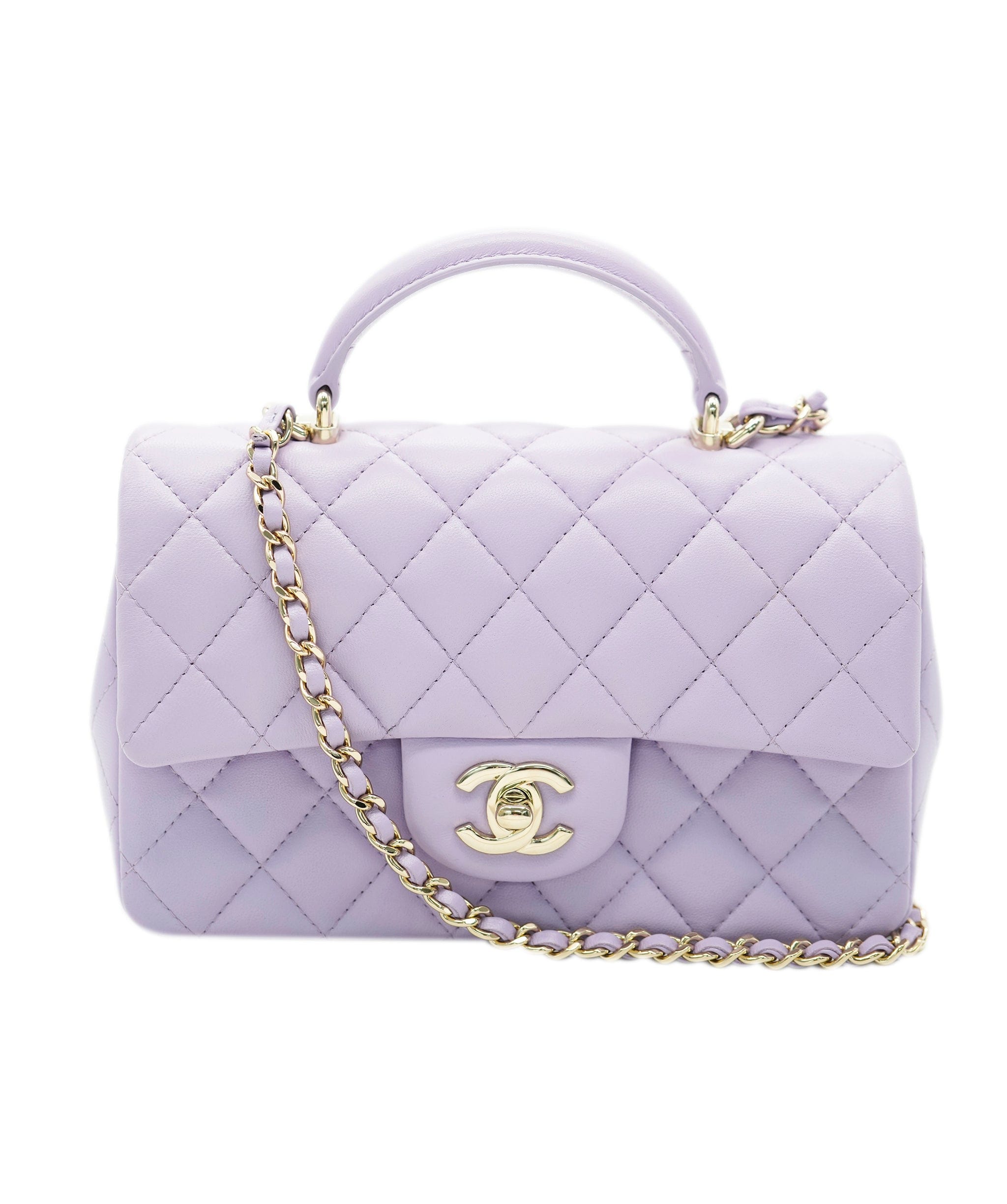 Chanel Chanel light purple top handle mini  AVL1487