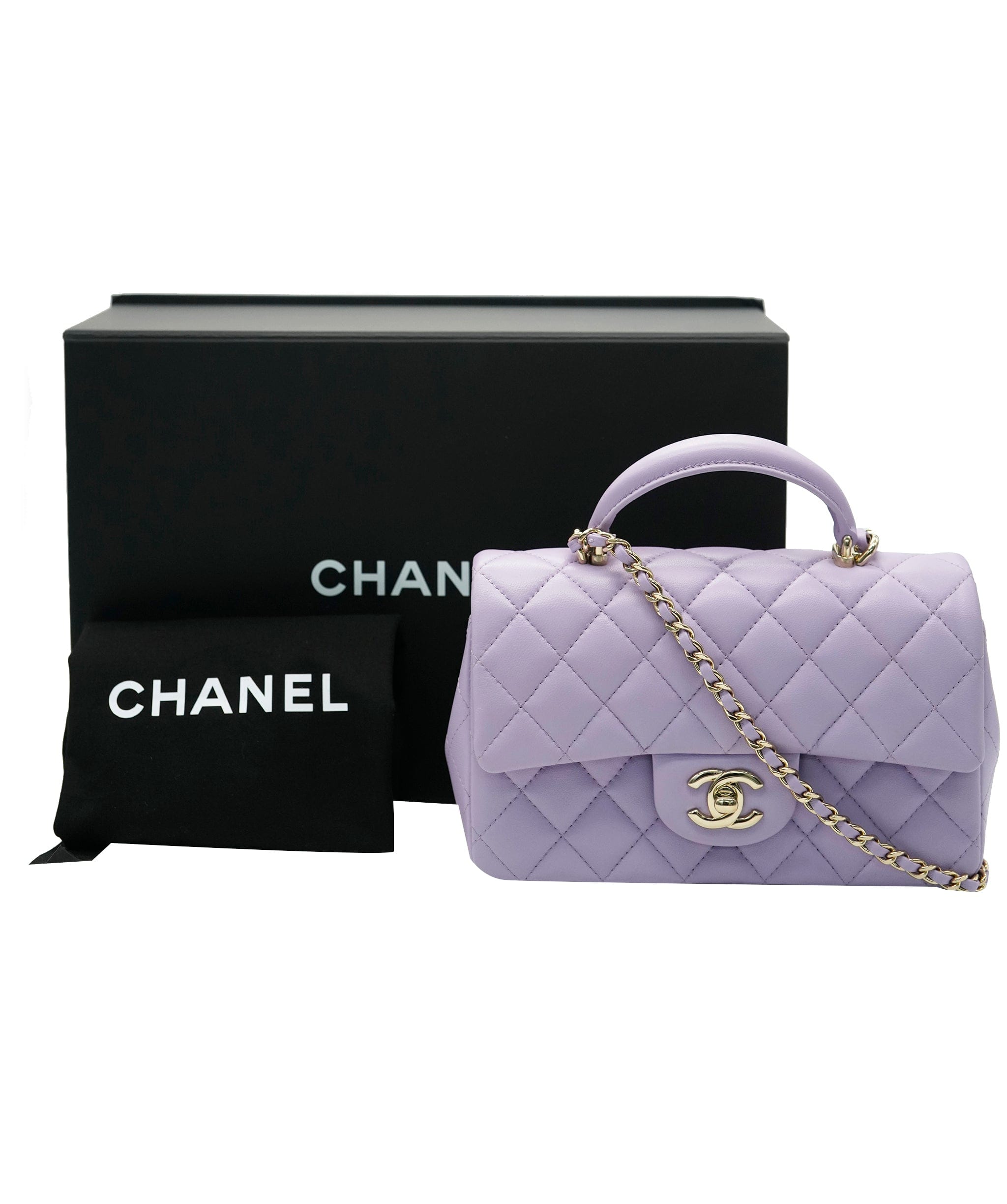 Chanel Chanel light purple top handle mini  AVL1487