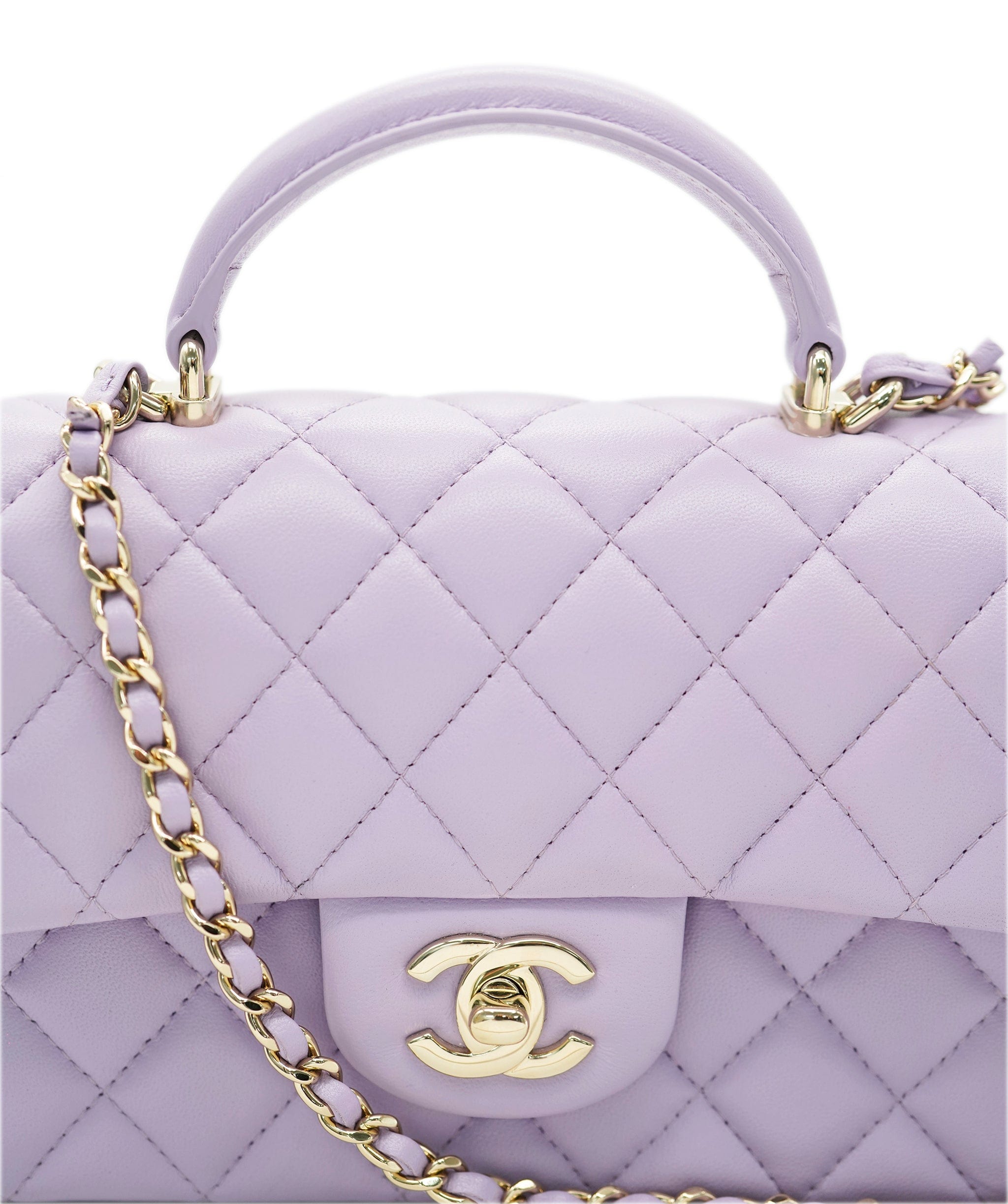 Chanel Chanel light purple top handle mini  AVL1487